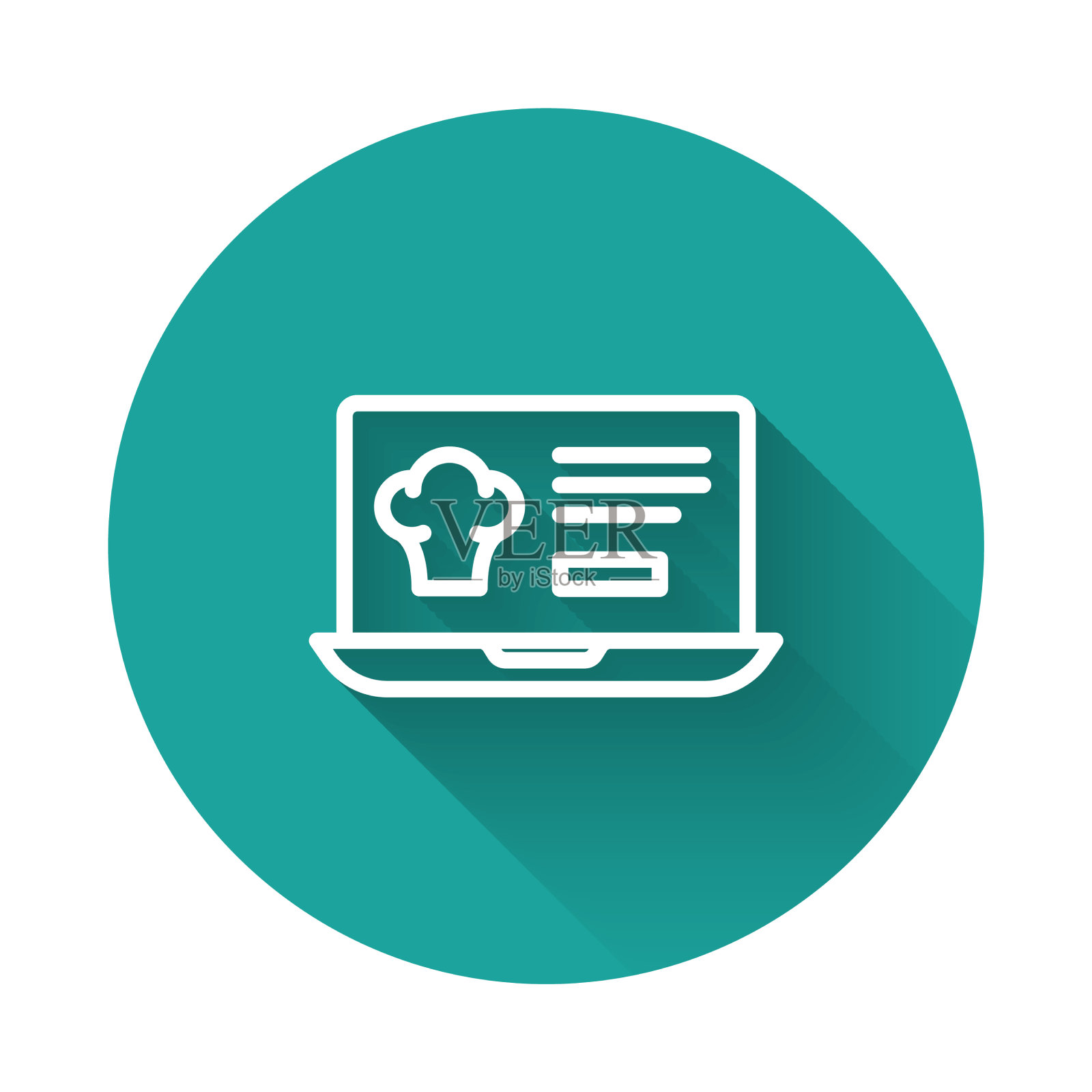 白线在线订餐和速递插画图片素材