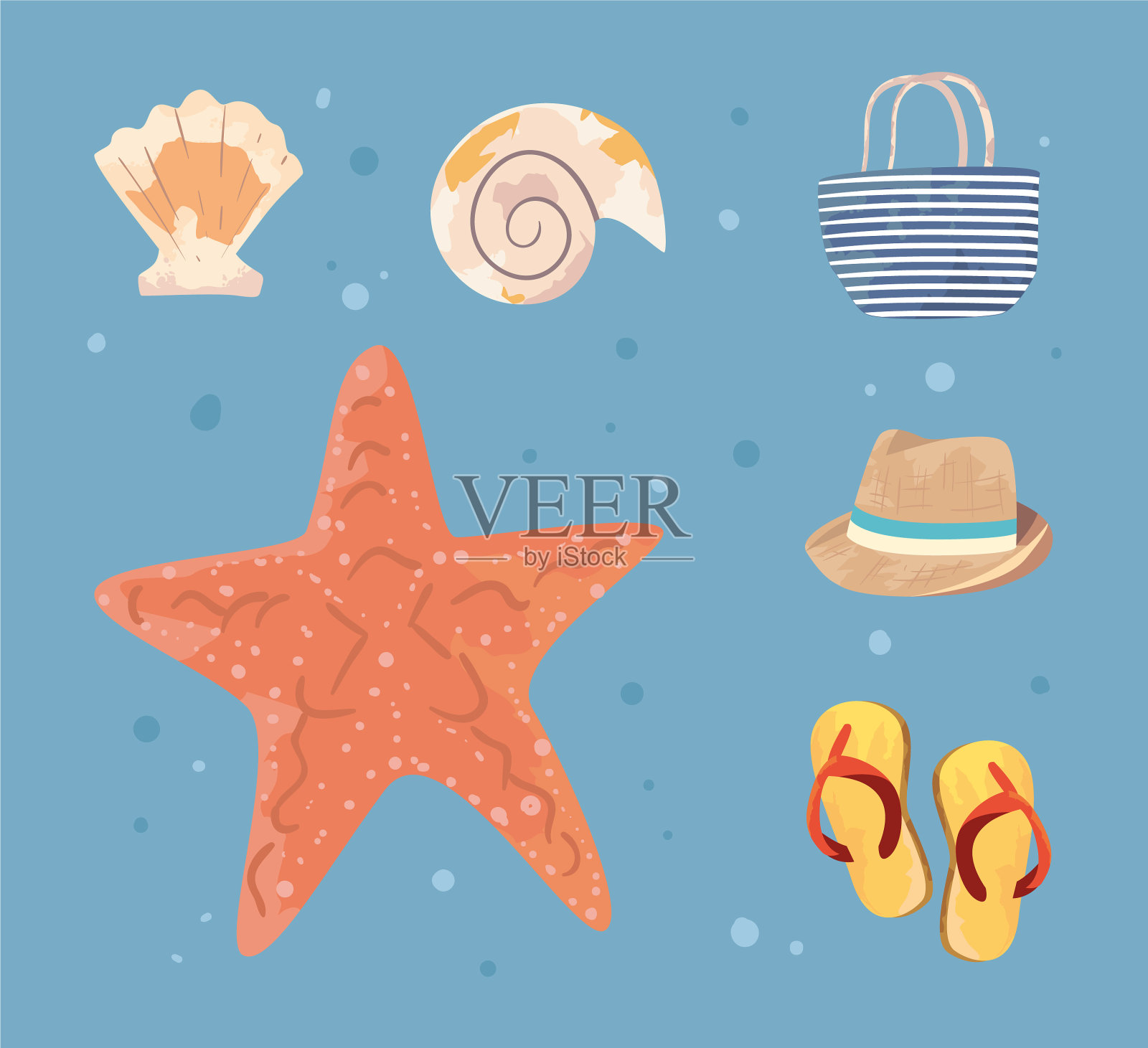 夏天盛世达图标插画图片素材