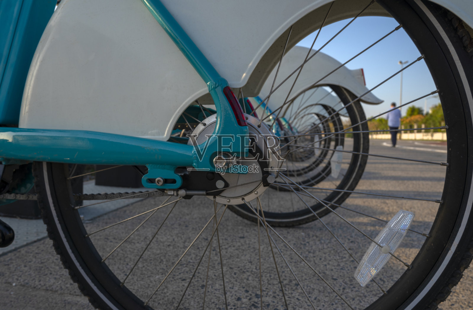 自动城市自行车租赁终端İstanbul照片摄影图片