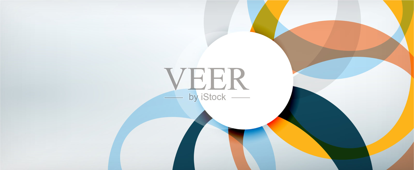 环形几何形状o字母重复插画图片素材