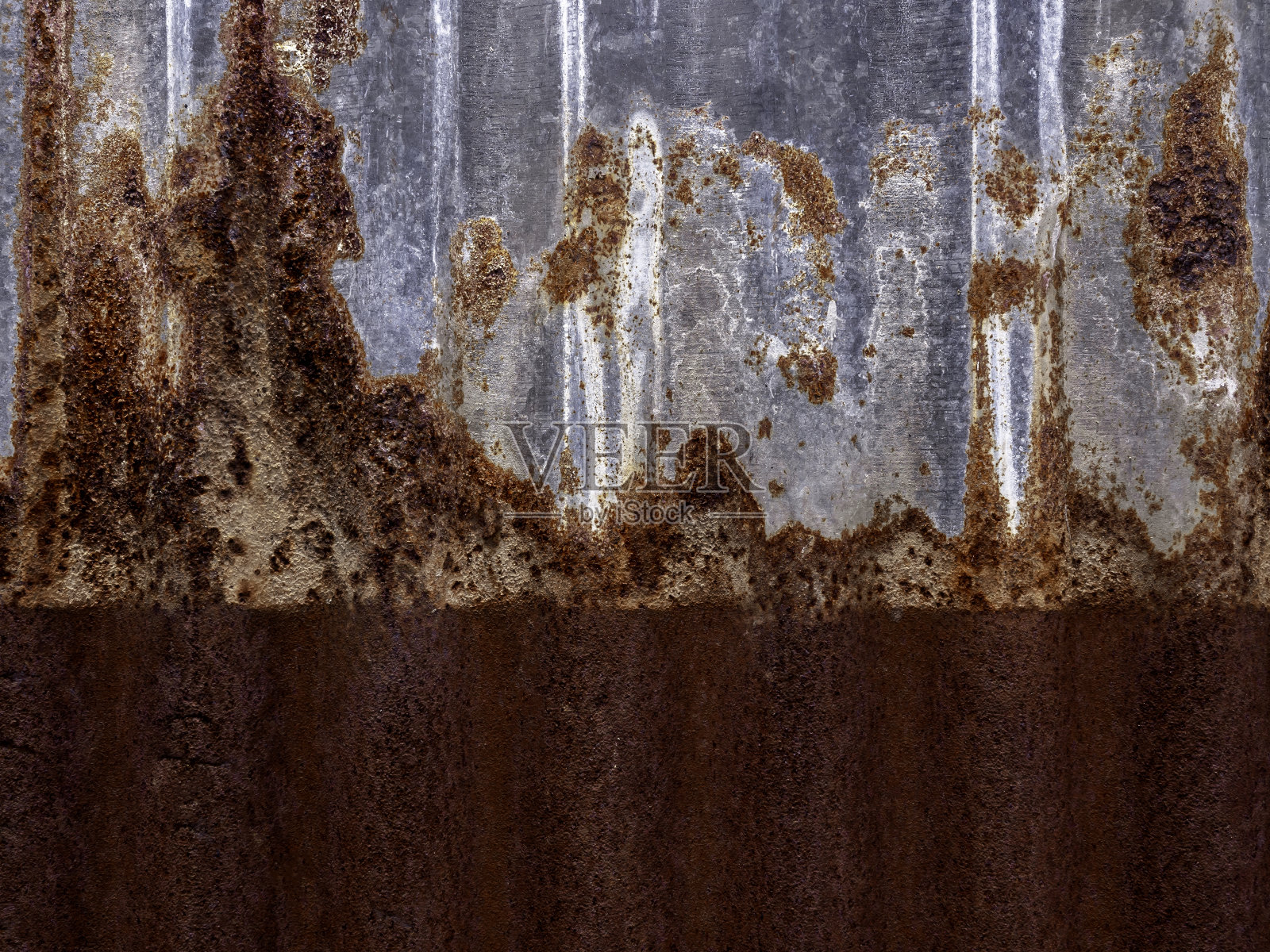 古老的生锈锌纹理抽象背景。照片摄影图片