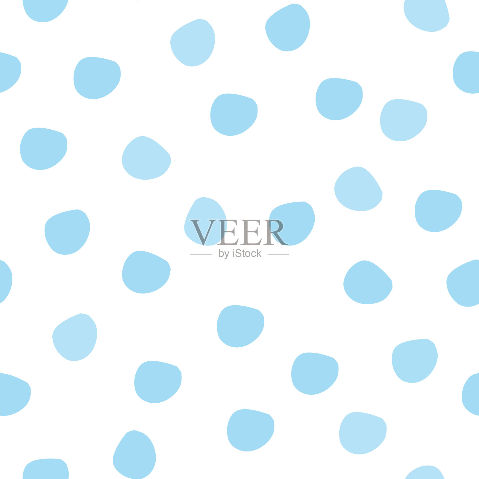 无缝的图案和蓝色的圆圈插画图片素材