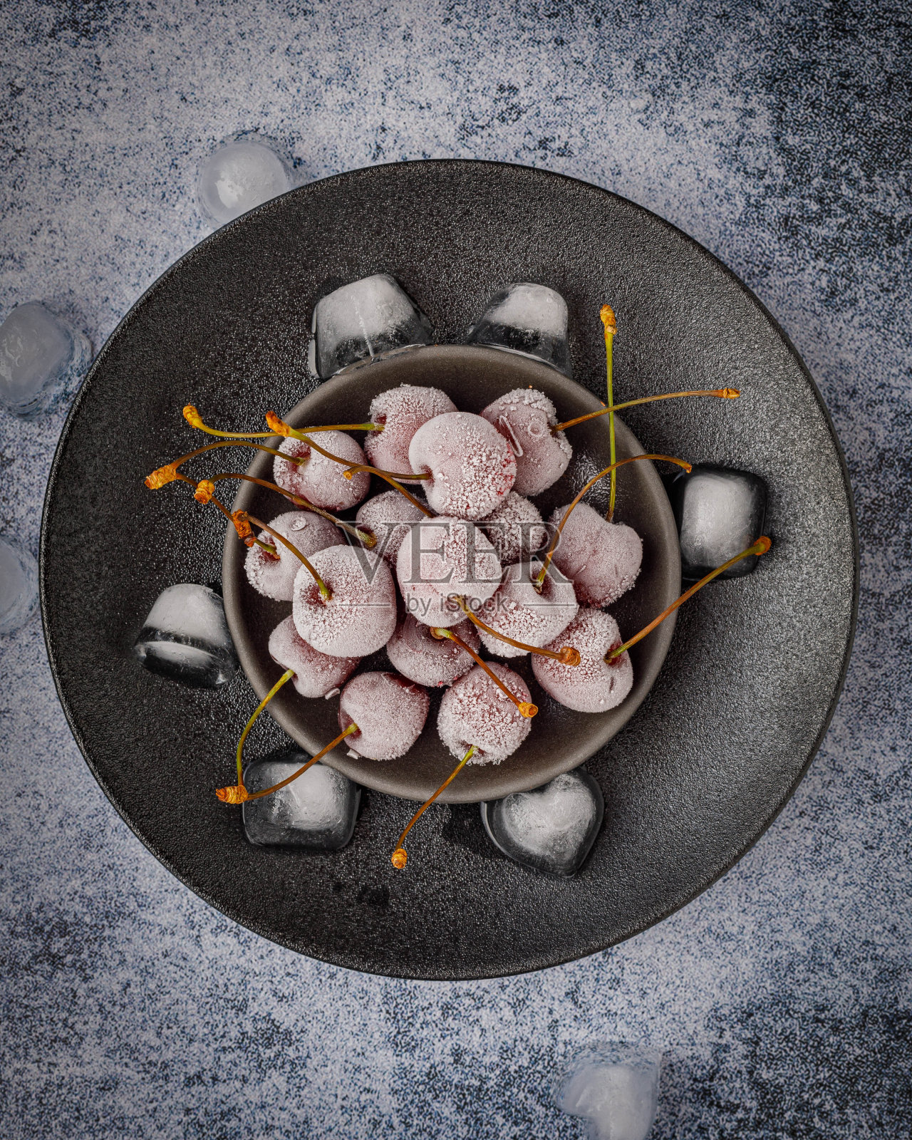 冷冻樱桃的静物，内容摄影照片摄影图片