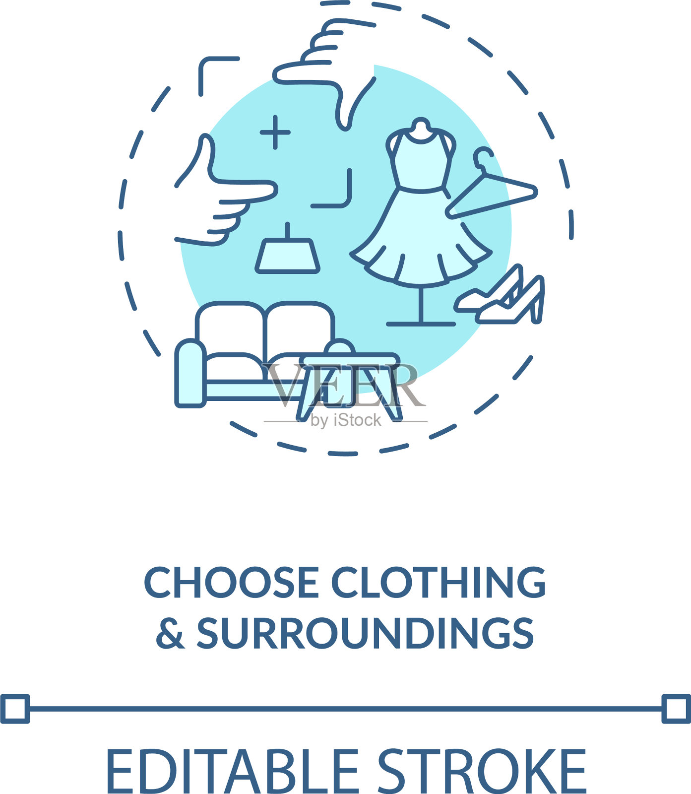 选择服装周边概念图标插画图片素材
