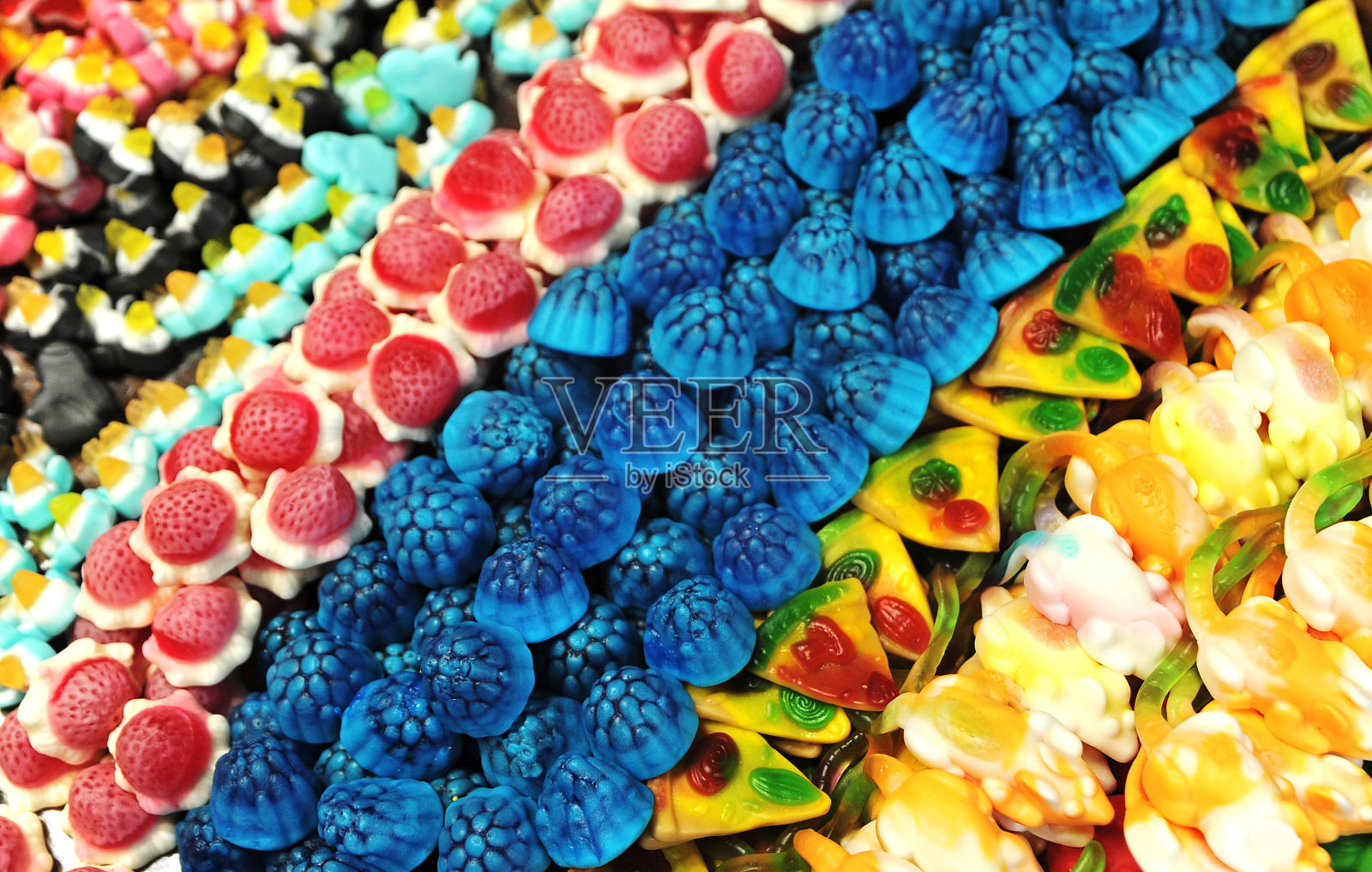 质地可口的彩色果冻糖果照片摄影图片