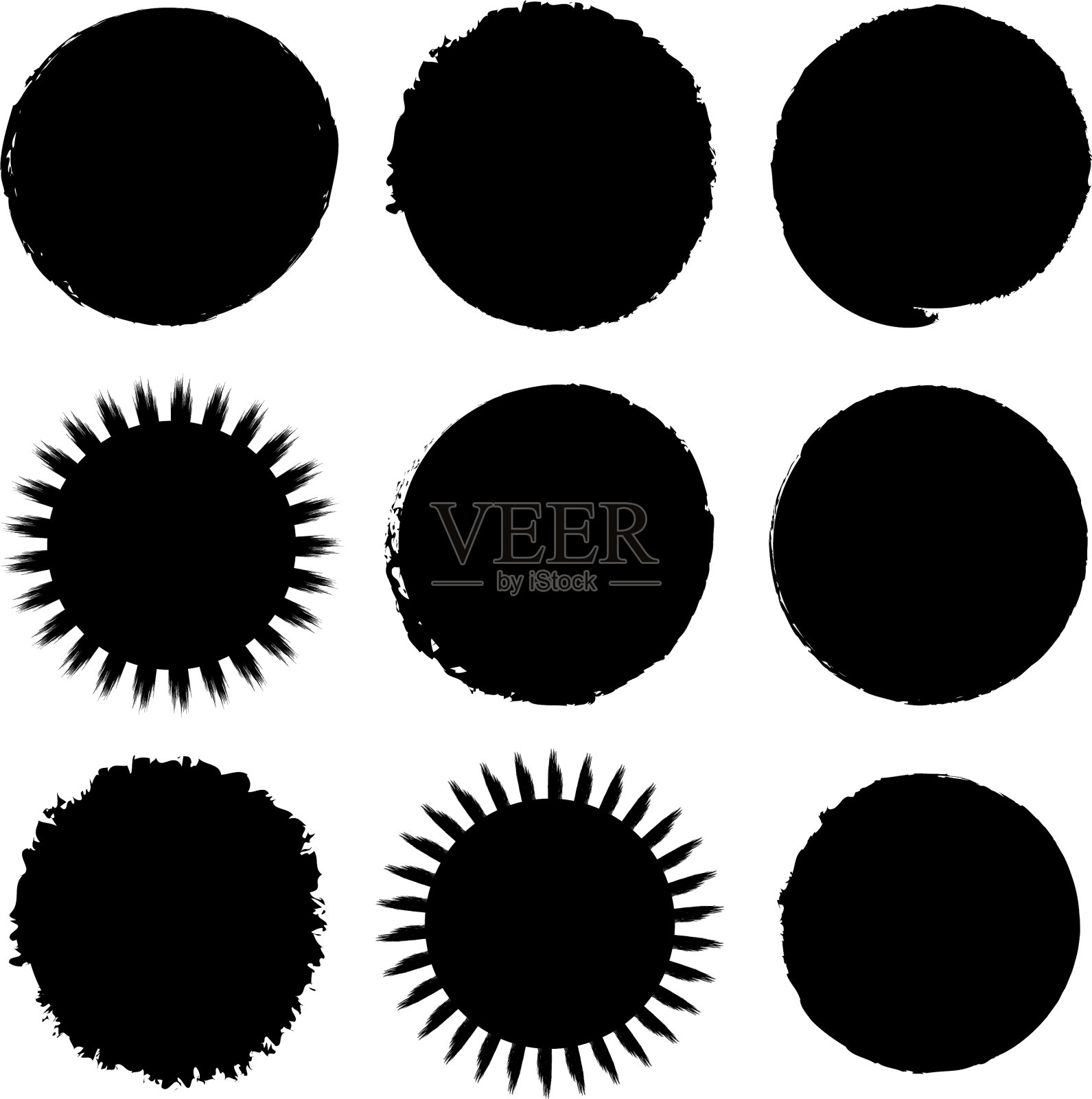 肮脏的圆圈，斑点，斑点插画图片素材