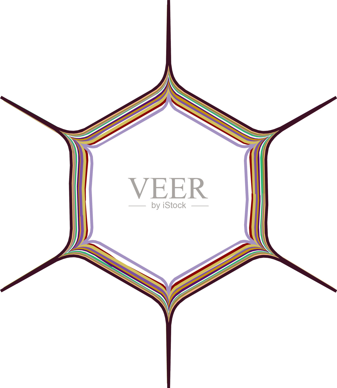 几何曼荼罗-径向圆形图案的图标插画图片素材