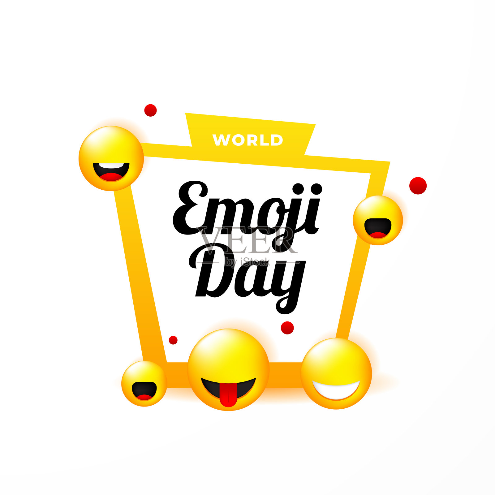 世界表情符号日的背景设计图标素材