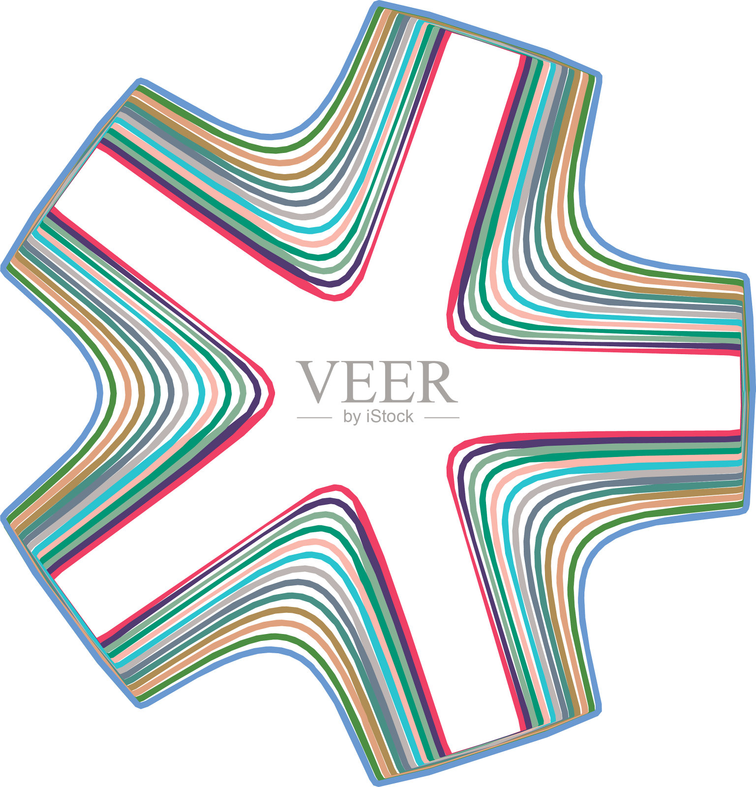 几何曼荼罗-径向圆形图案的图标插画图片素材