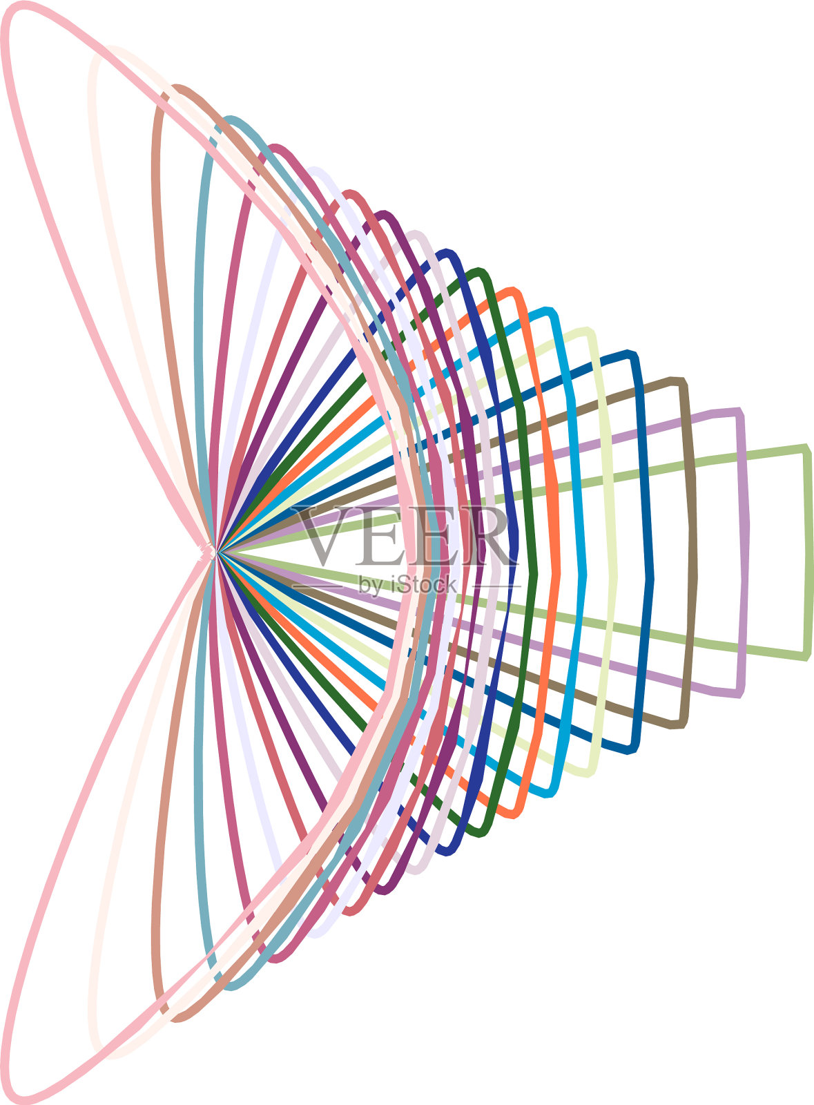 几何曼荼罗-径向圆形图案的图标插画图片素材