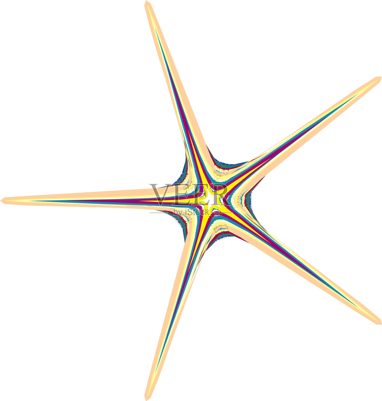 几何曼荼罗-径向圆形图案的图标插画图片素材