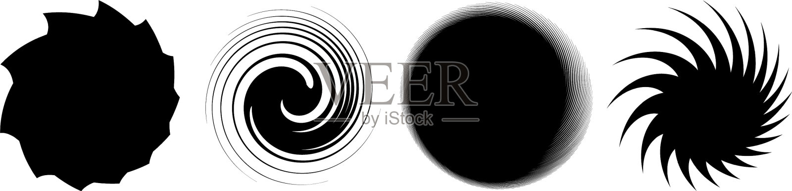 旋旋螺旋形元素图案用插画图片素材