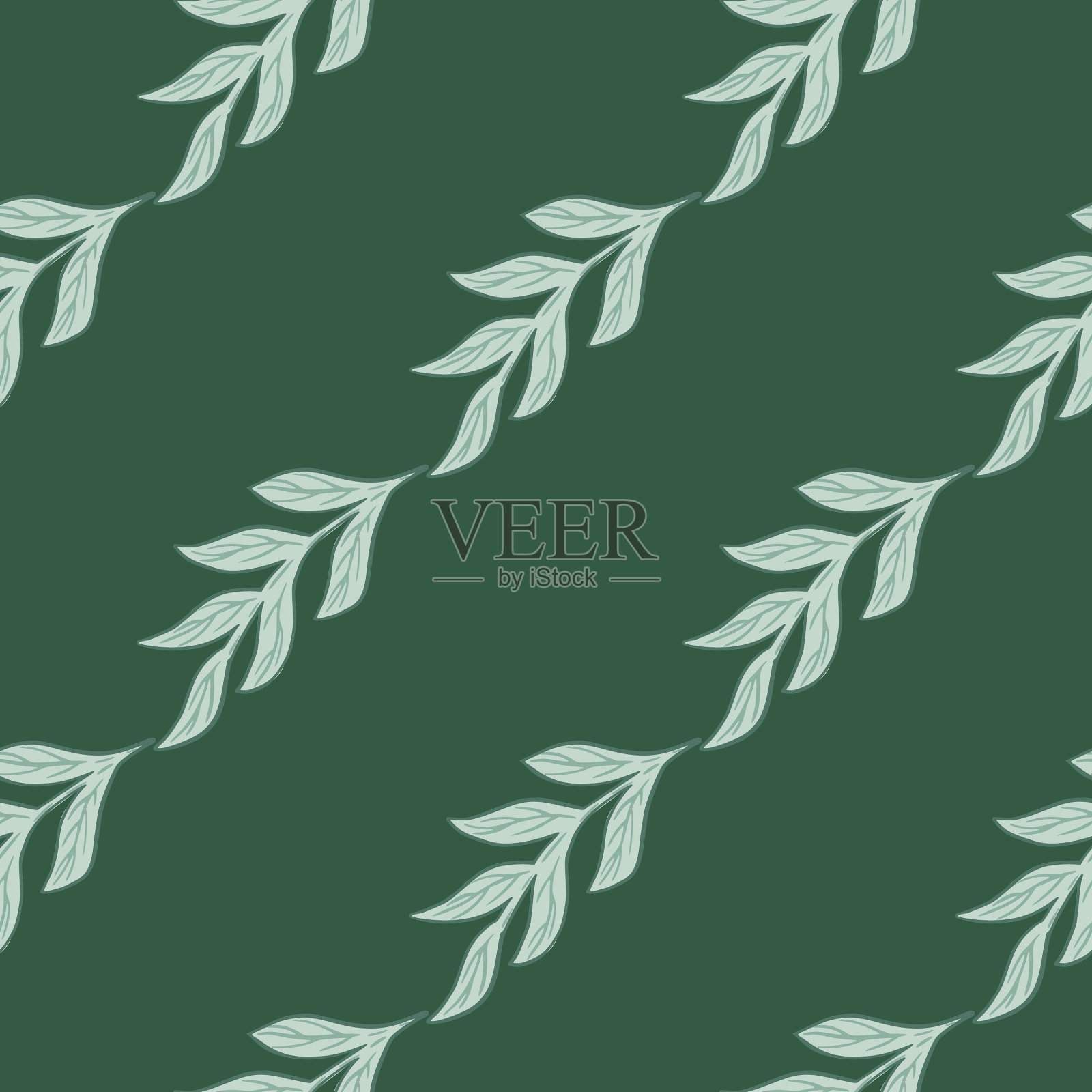 极简无缝模式与浅蓝色插画图片素材