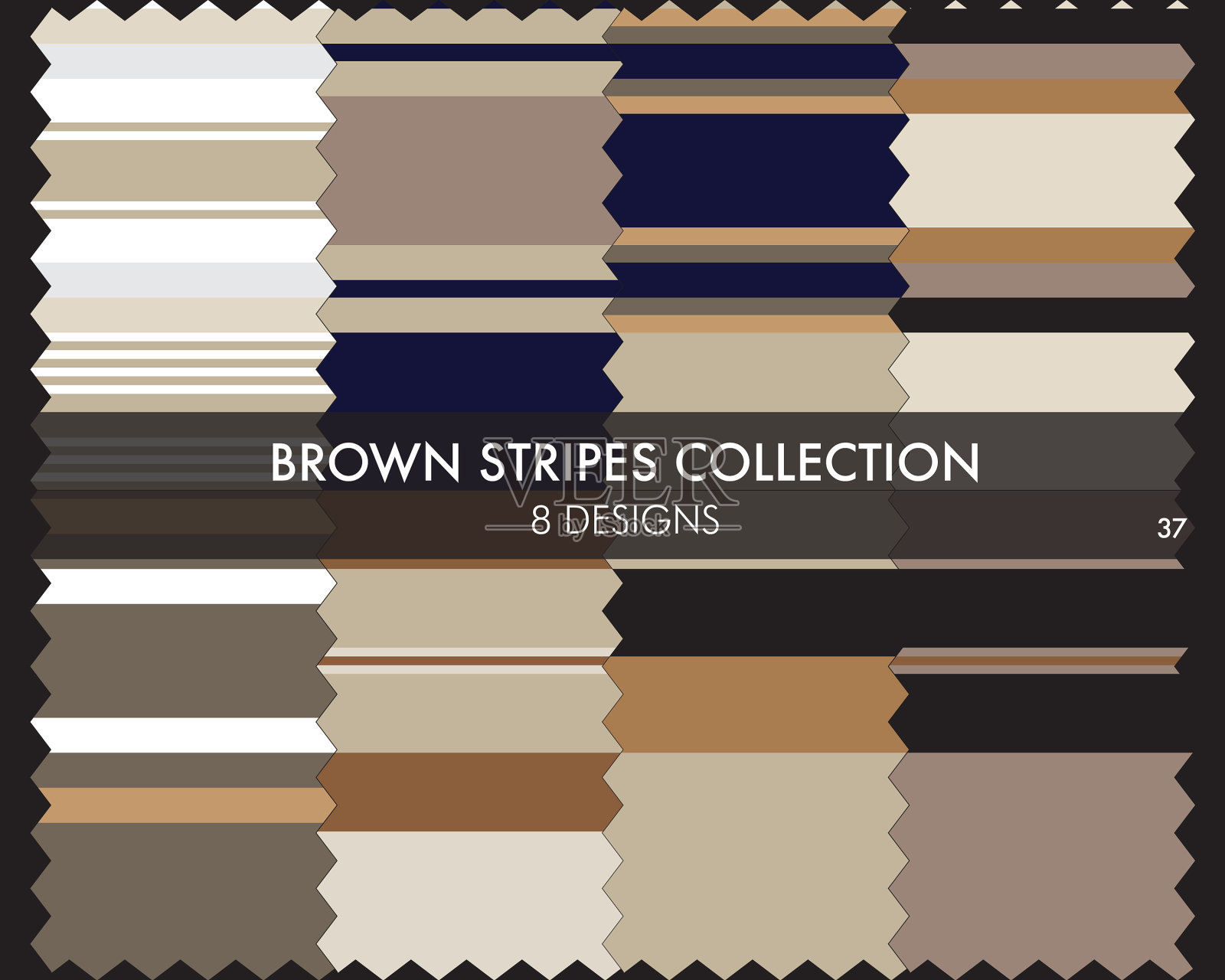 棕色条纹无缝图案系列插画图片素材