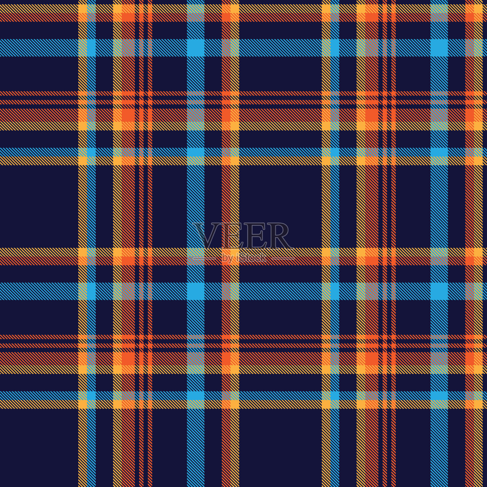 橙色渐变格子纹理无缝图案插画图片素材