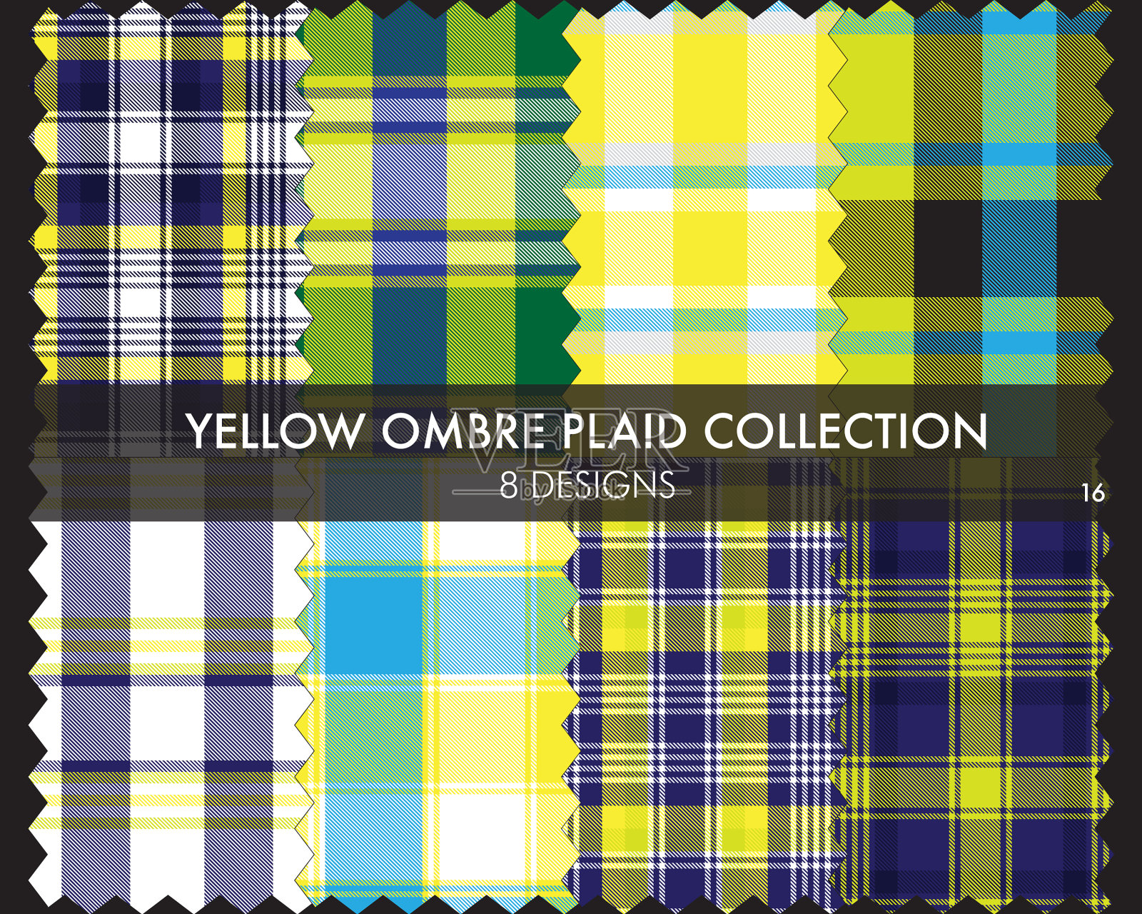 黄色渐变格子纹理无缝图案插画图片素材