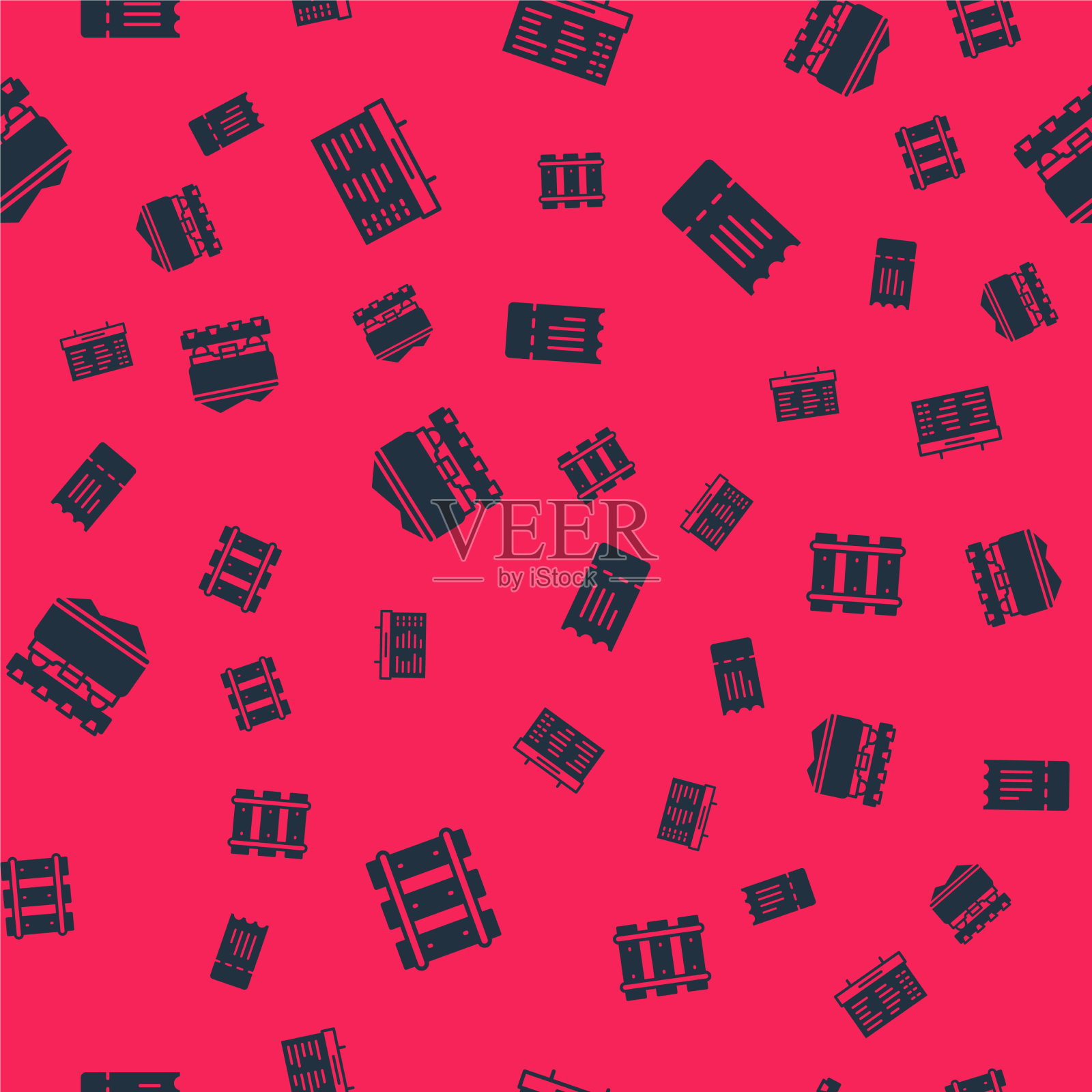 设铁路车站车站路轨板图标素材