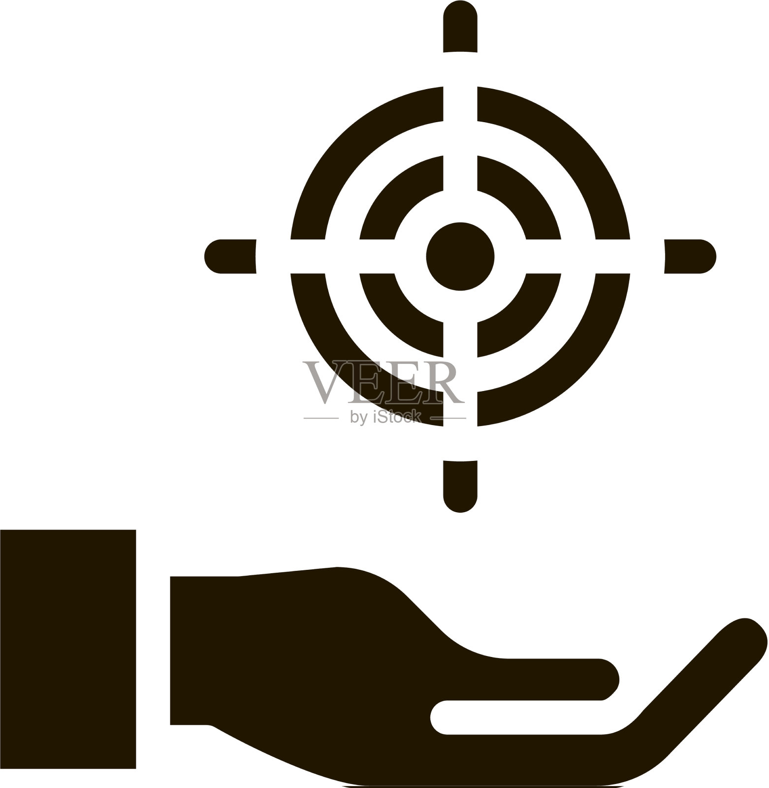 手持目标图标符号插画图片素材