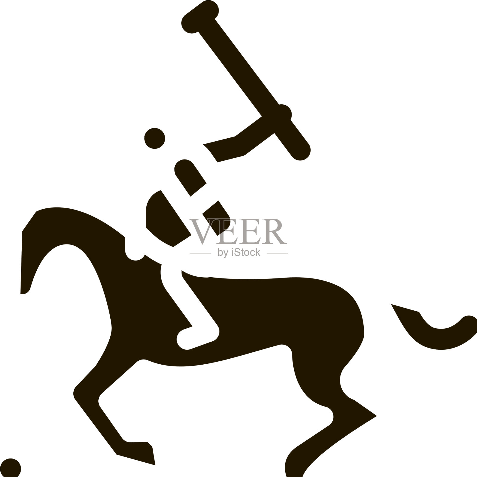 马球图标字形插画图片素材