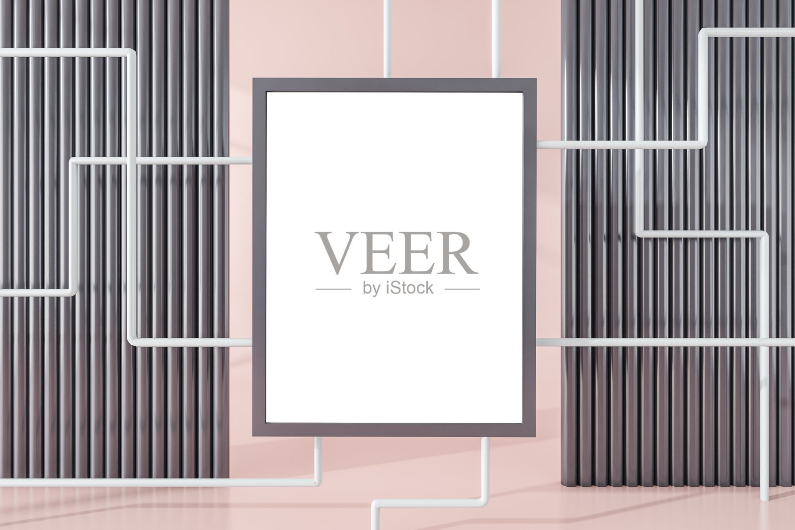 灰色海报模型的产品展示与装饰的背景照片摄影图片