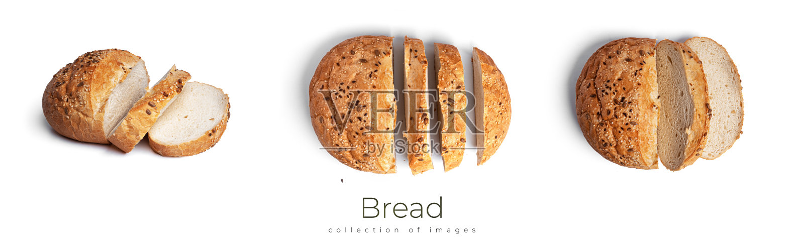 面包孤立在白色背景上。面包片照片摄影图片