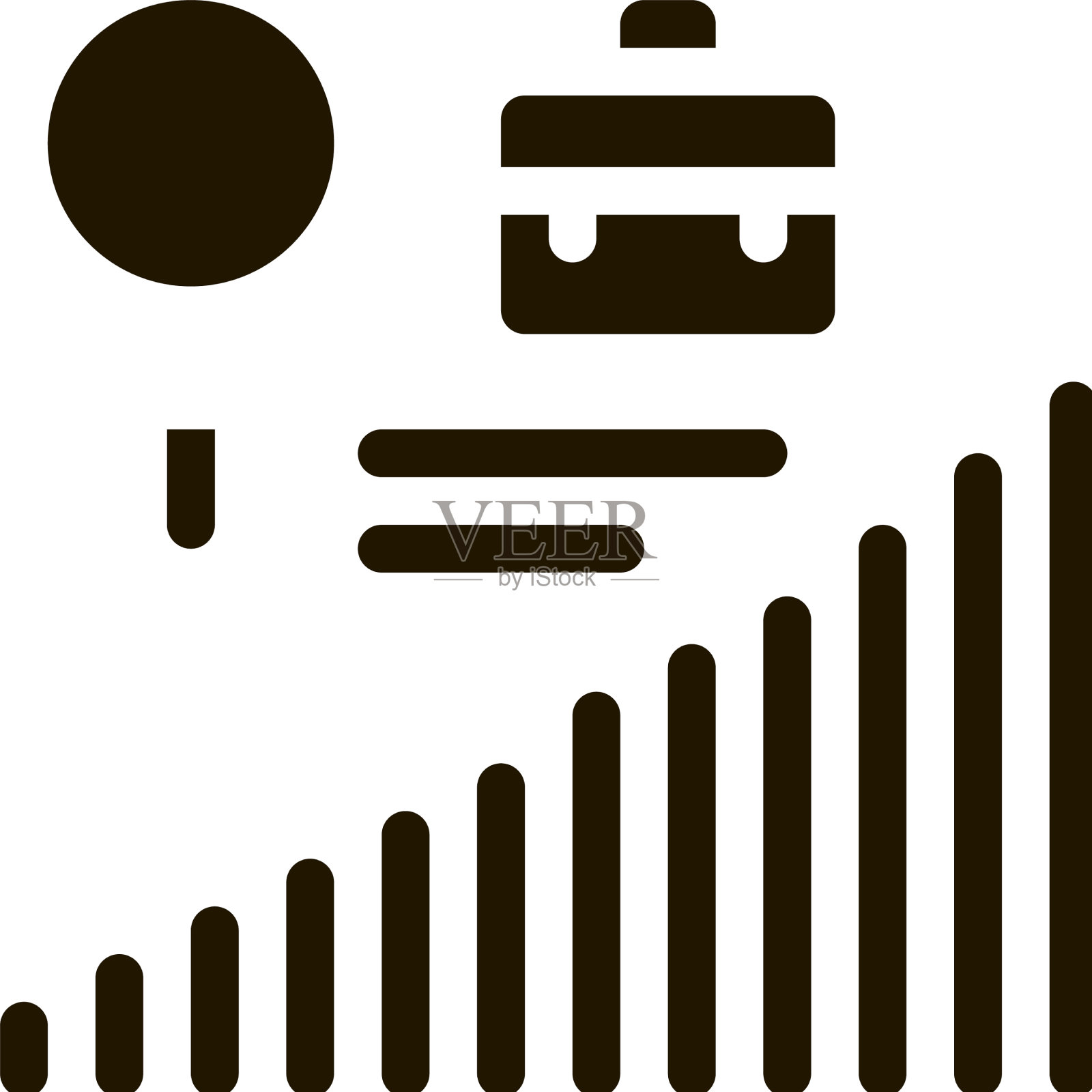 职业发展研究图标字形图标素材