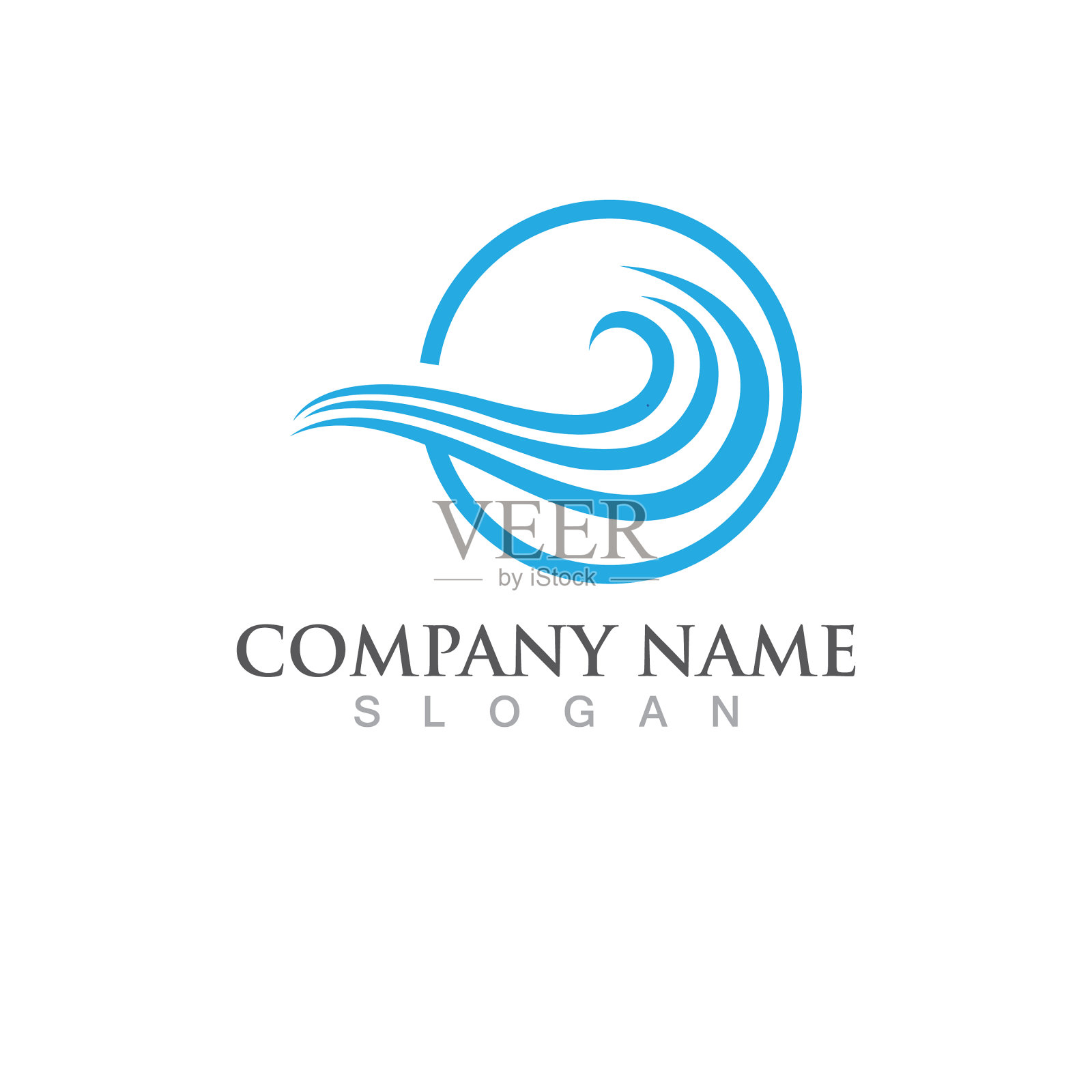 水波图标插画图片素材