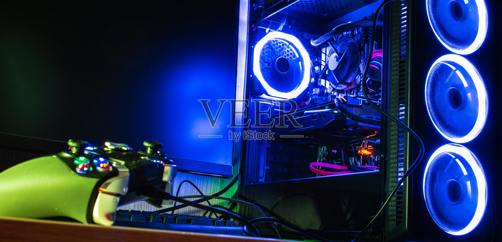 游戏控制器由pc rgb情况照片摄影图片