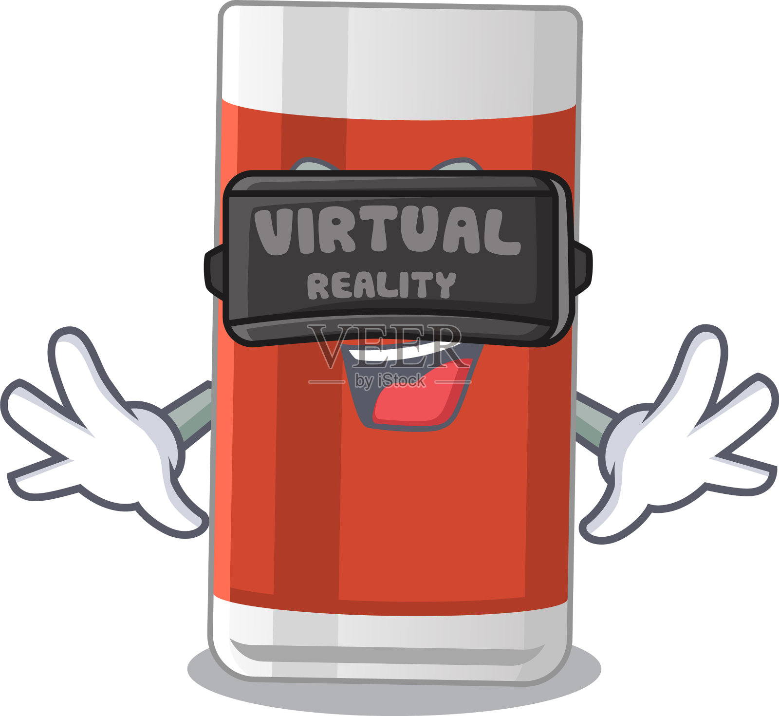 玻璃苹果汁卡通形象玩游戏设计元素图片