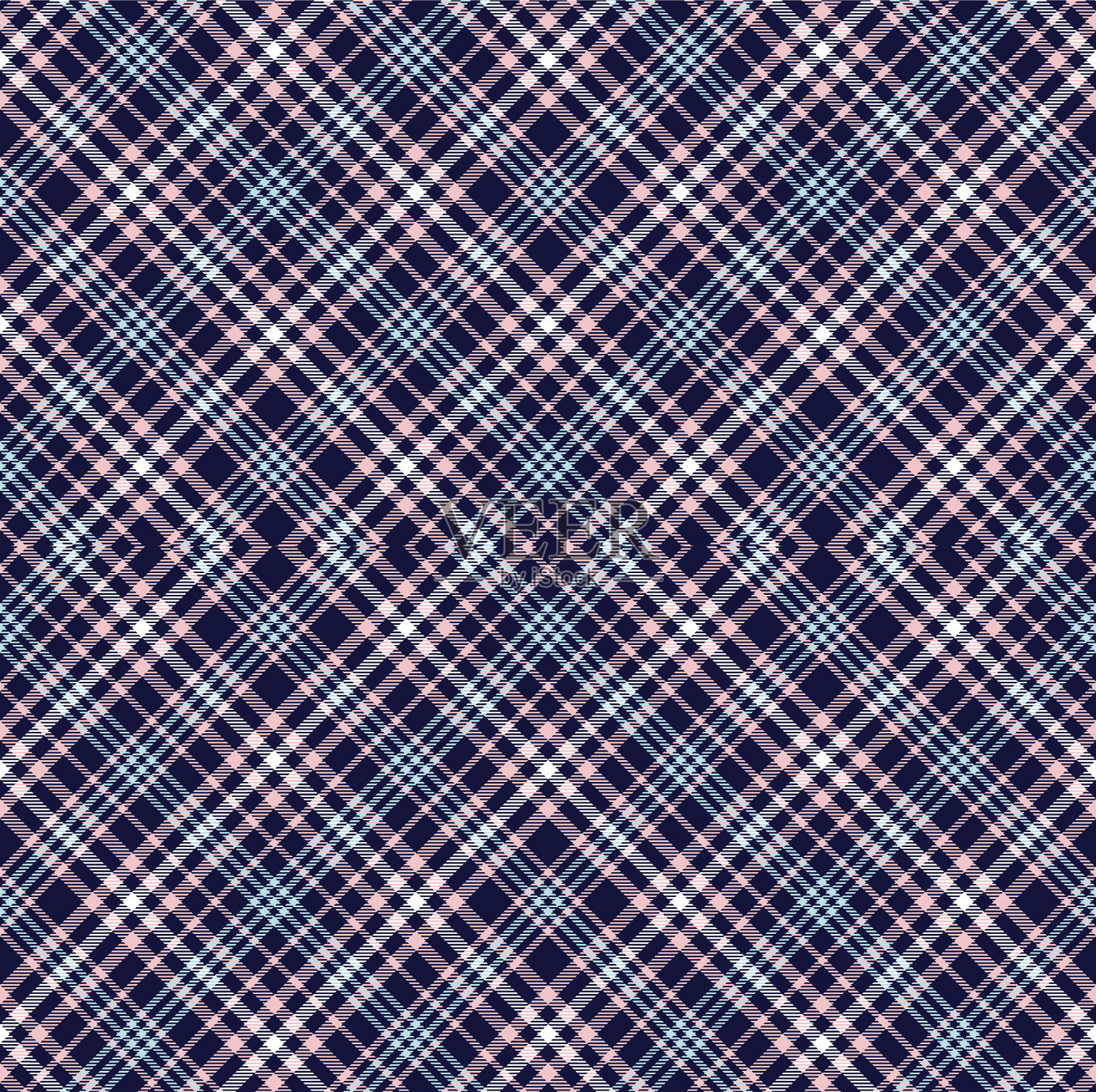 柔和的格子花呢格子纹理无缝插画图片素材
