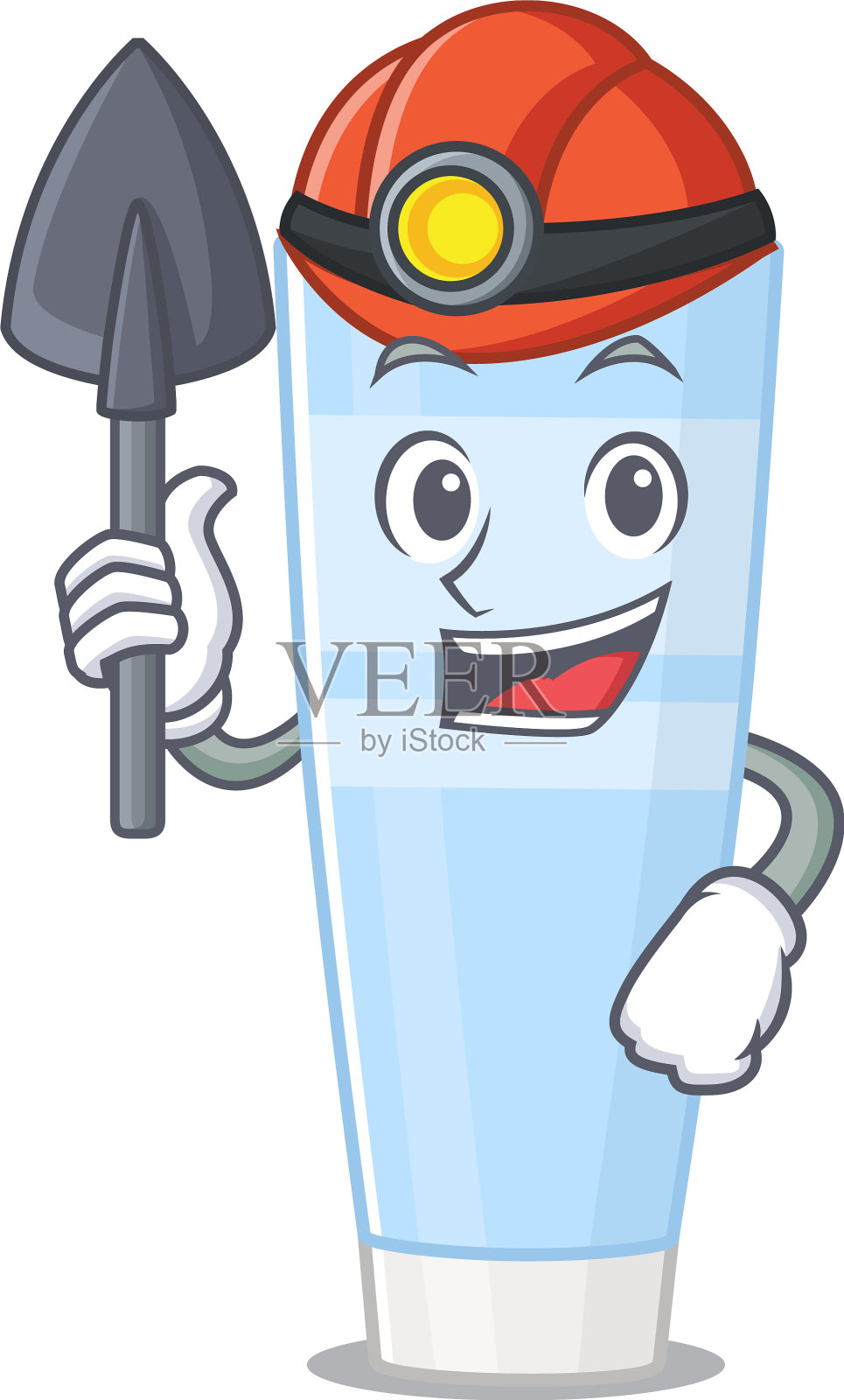 一个卡通图片的眼霜矿工与工具设计元素图片