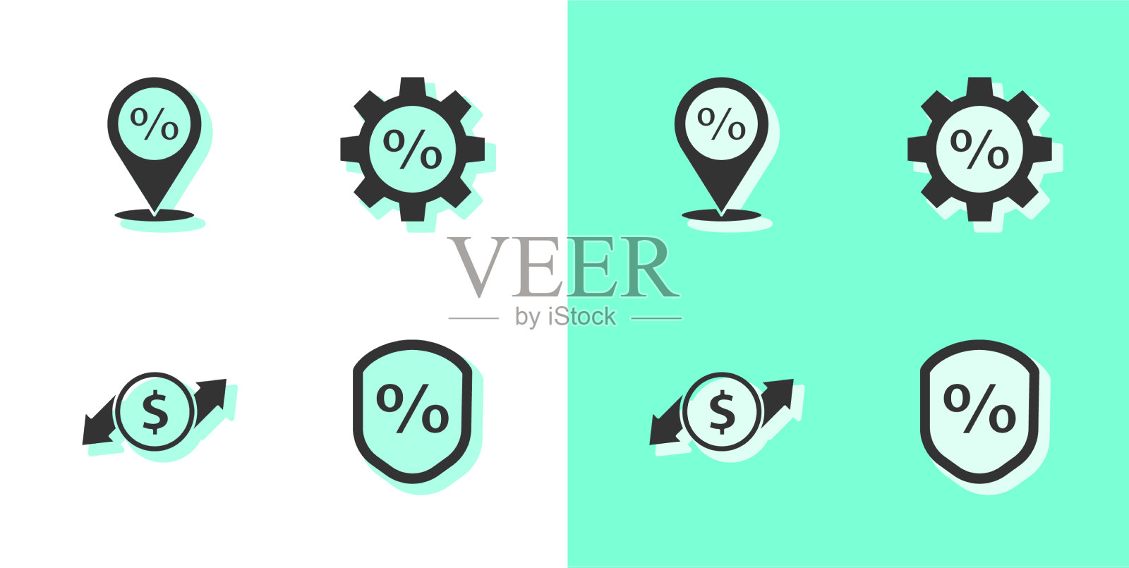 设置贷款比例与折扣位置图标素材