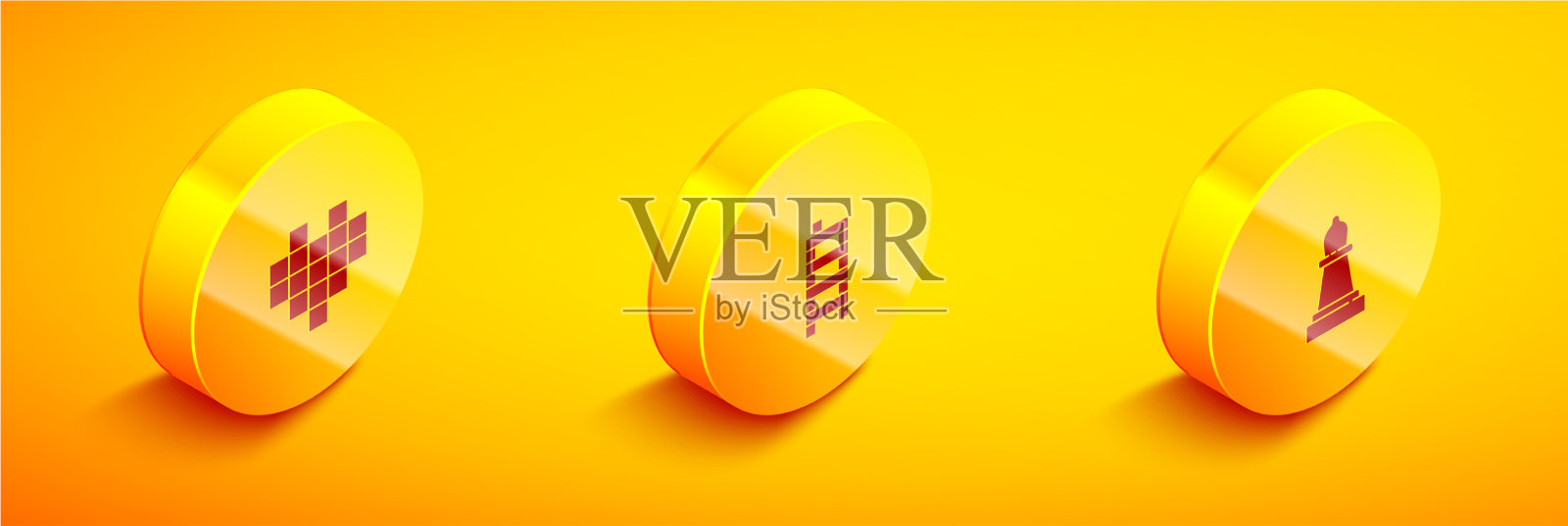 设置等距像素心的游戏麻将图标素材