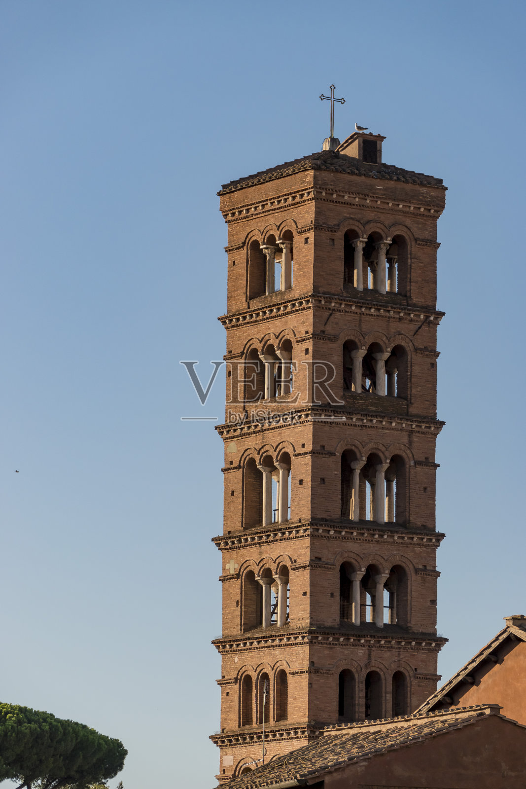 罗马-意大利真理之口广场Cosmedin的圣玛利亚教堂照片摄影图片