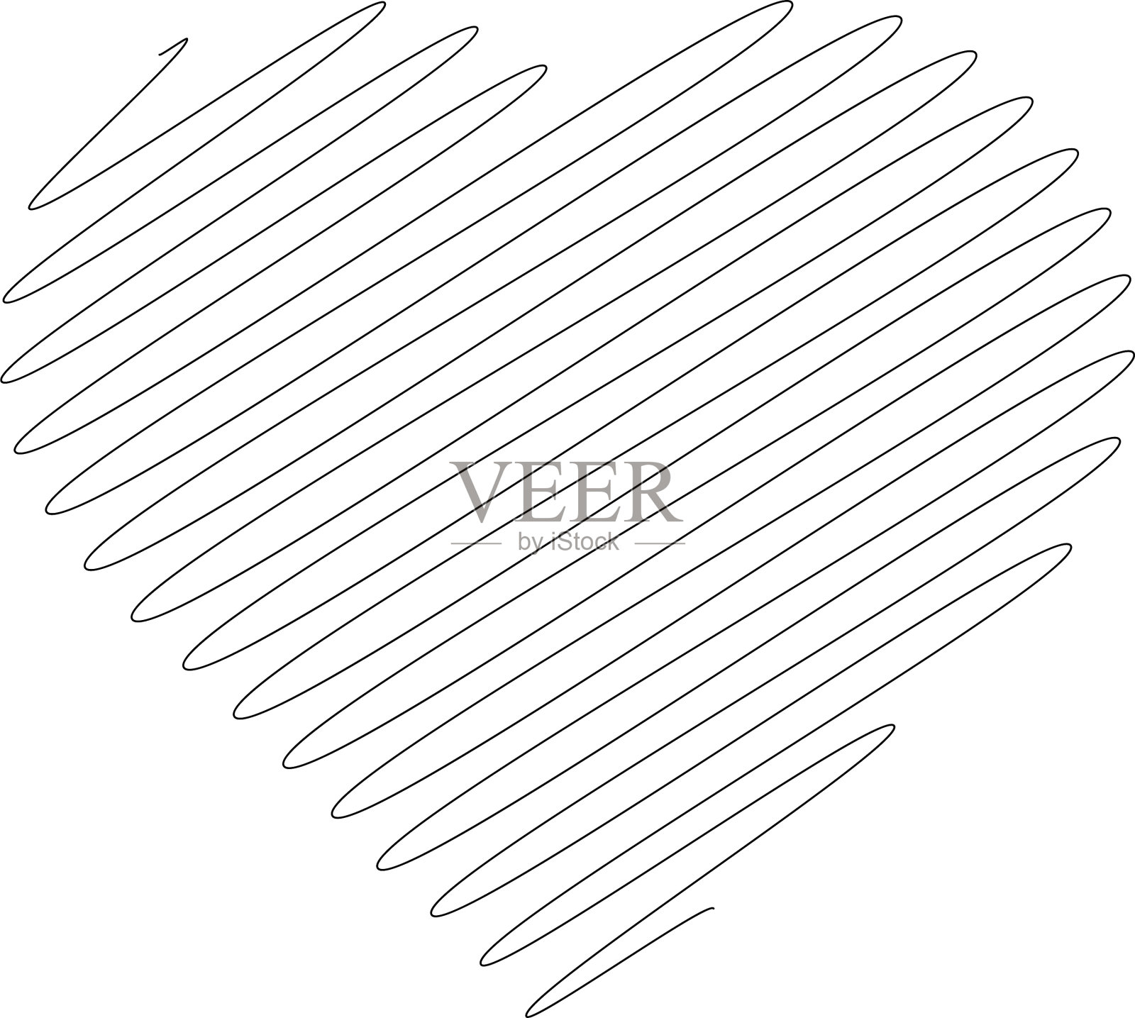 炉膛形状与涂鸦风格插画图片素材