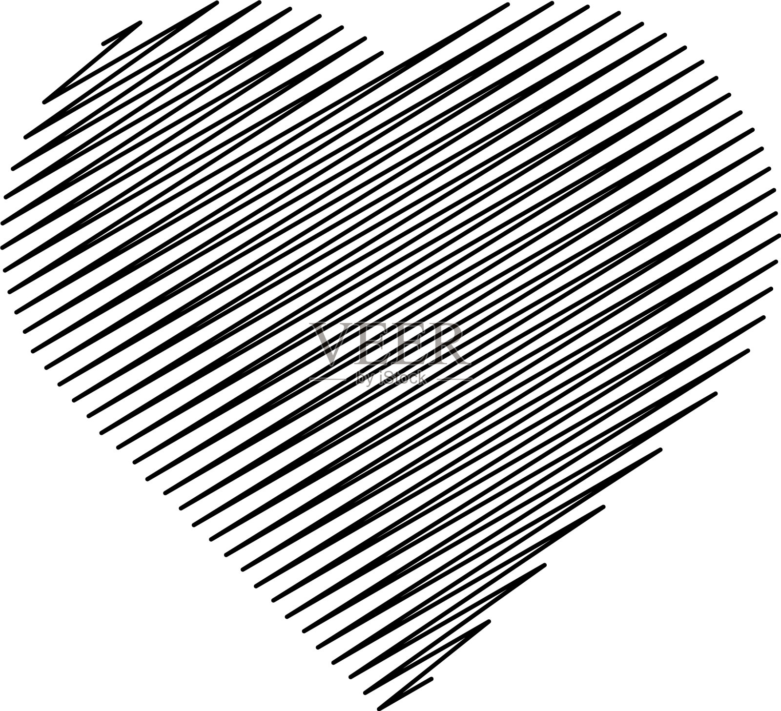 炉膛形状与涂鸦风格插画图片素材