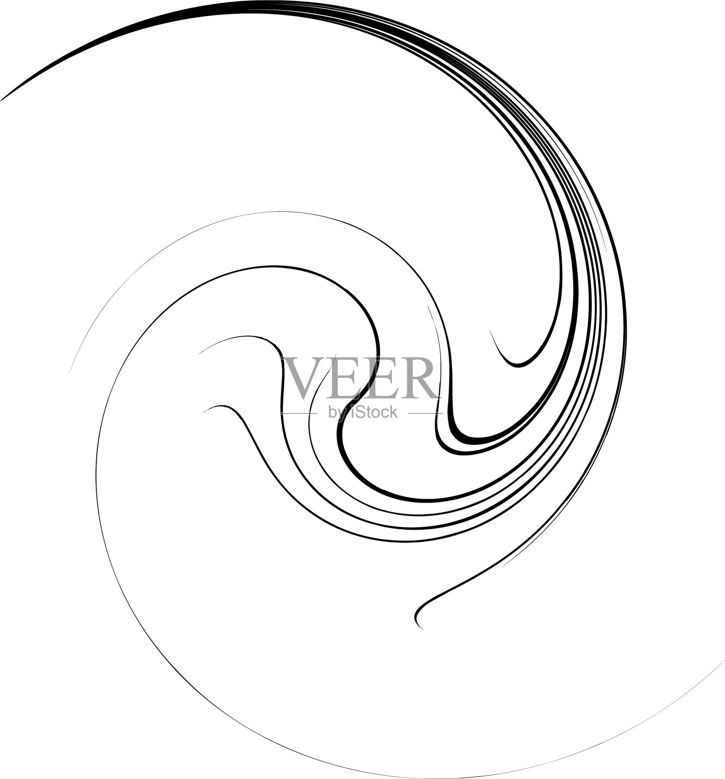 螺旋旋流设计元件插画图片素材