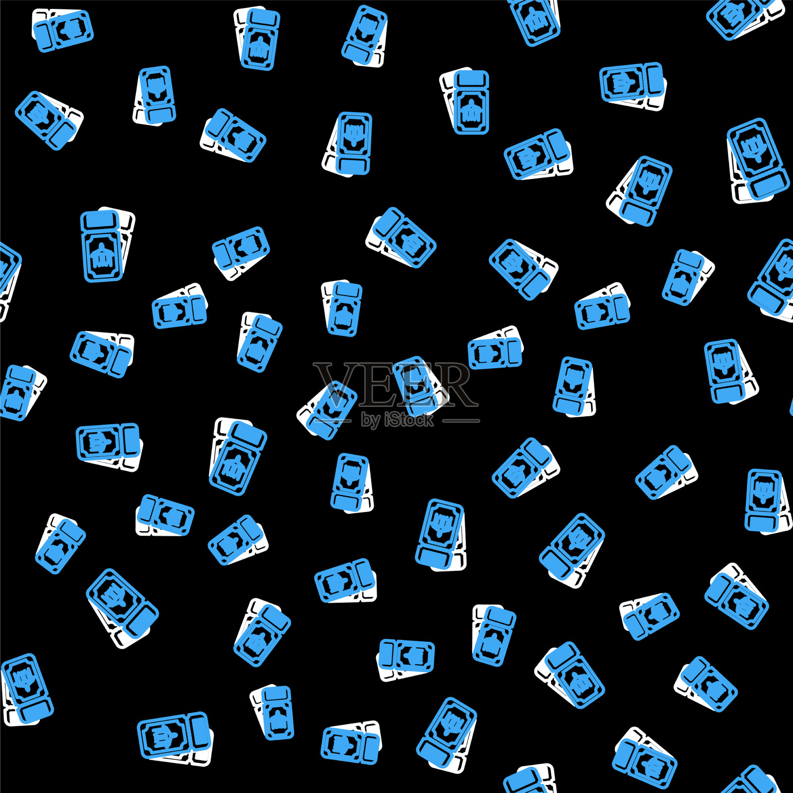 线路机票图标隔离无缝模式插画图片素材