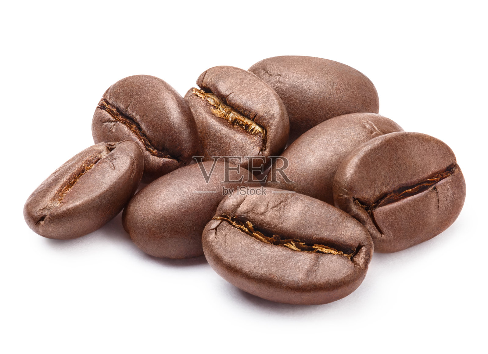 美味的烤咖啡豆配白面包照片摄影图片