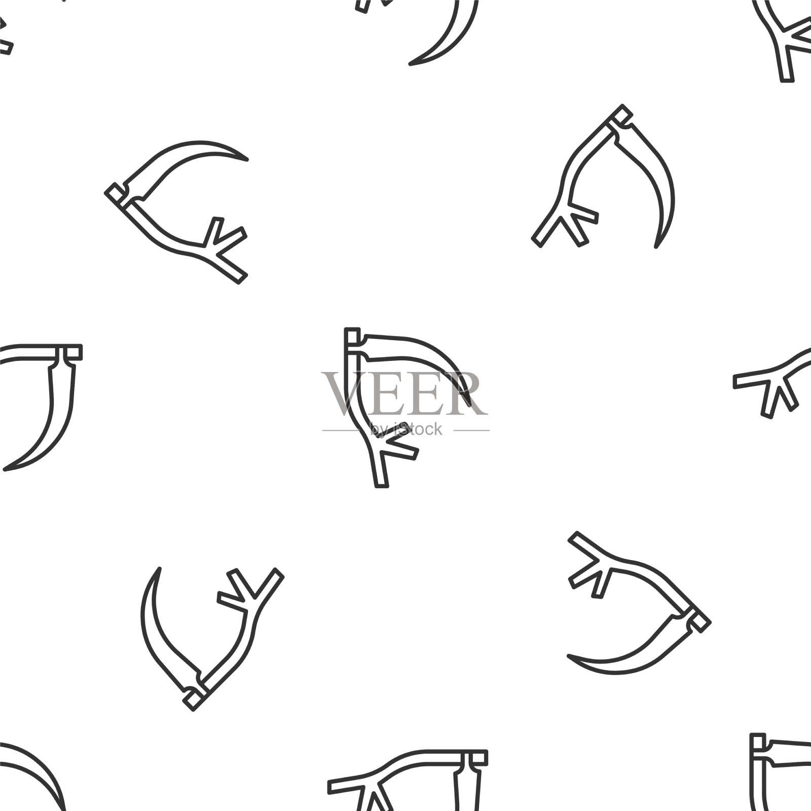 灰线丝印隔离无缝图案上插画图片素材