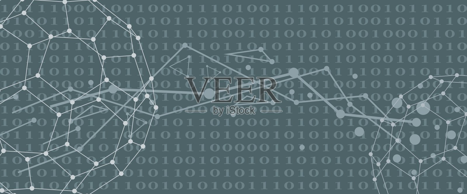 具有数据流和机器语言代码的科学未来背景插画图片素材