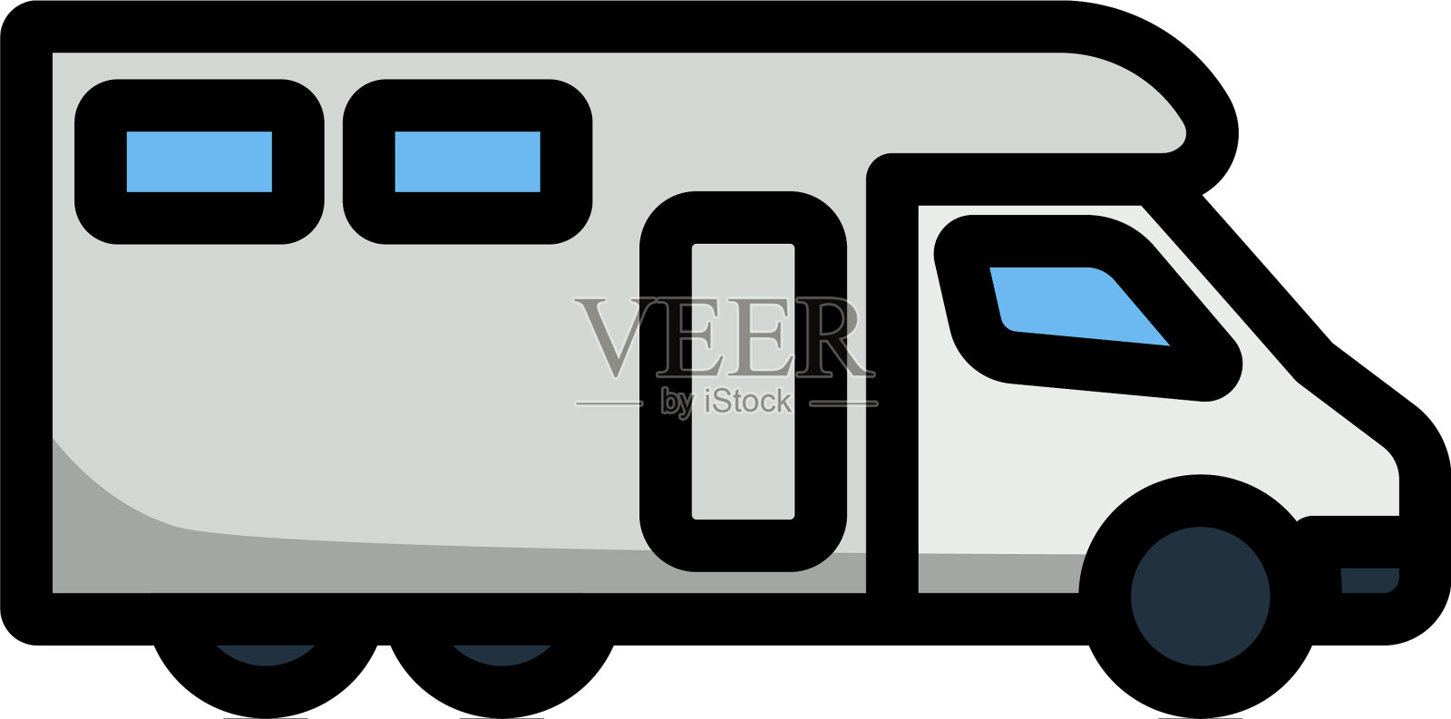 标志露营家庭房车设计元素图片