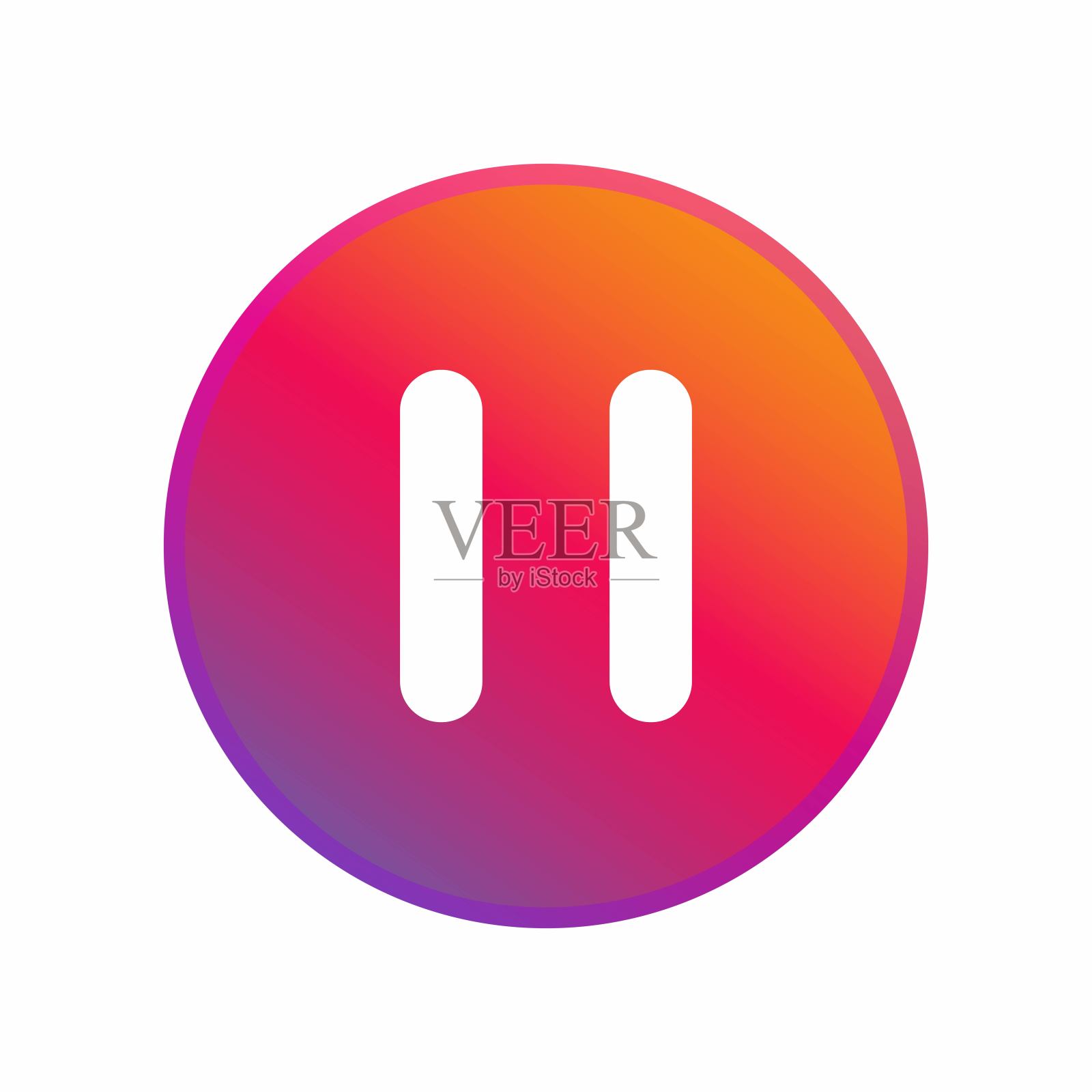 暂停按钮图标。图标素材