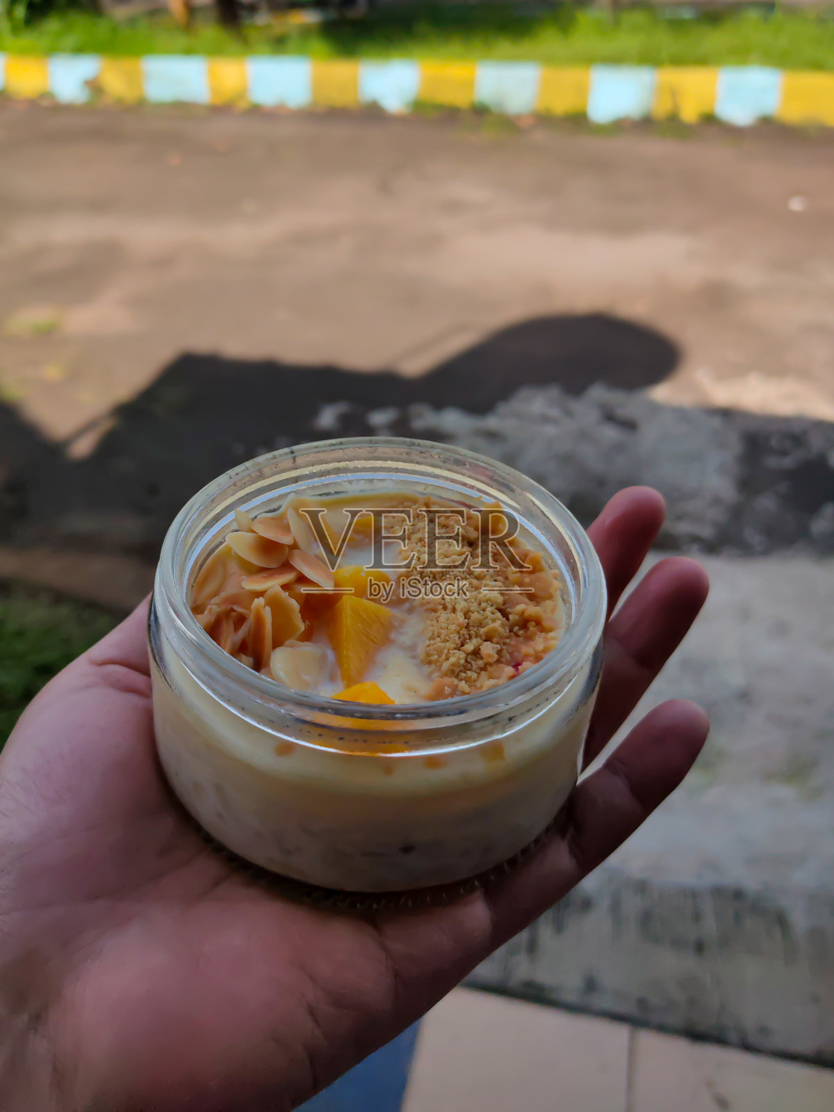 隔夜燕麦照片摄影图片