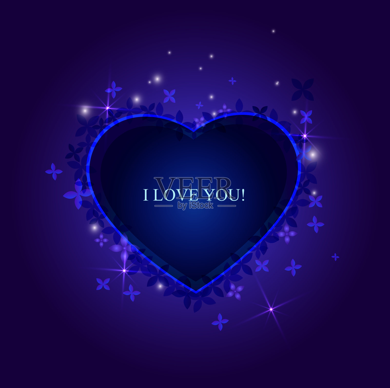 情人节闪亮红心背景矢量图插画图片素材