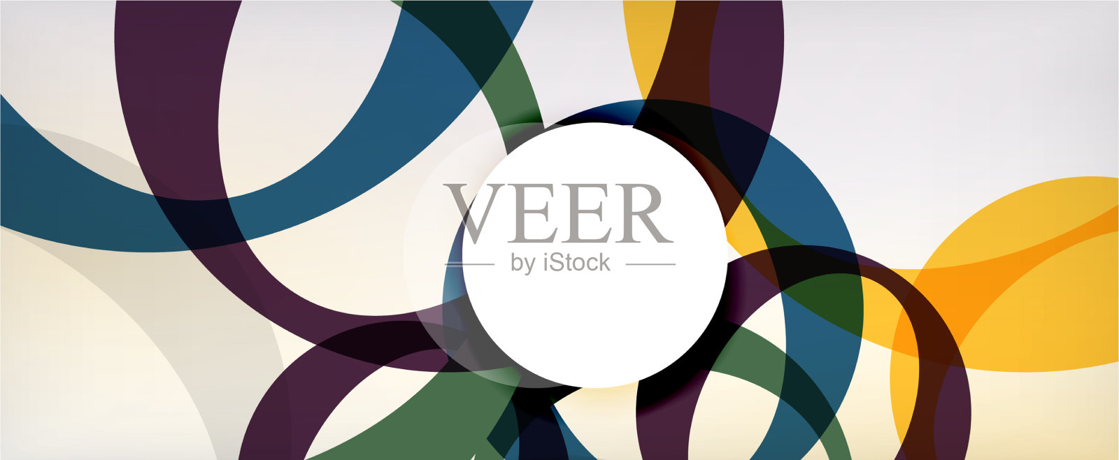 环形几何形状o字母重复插画图片素材