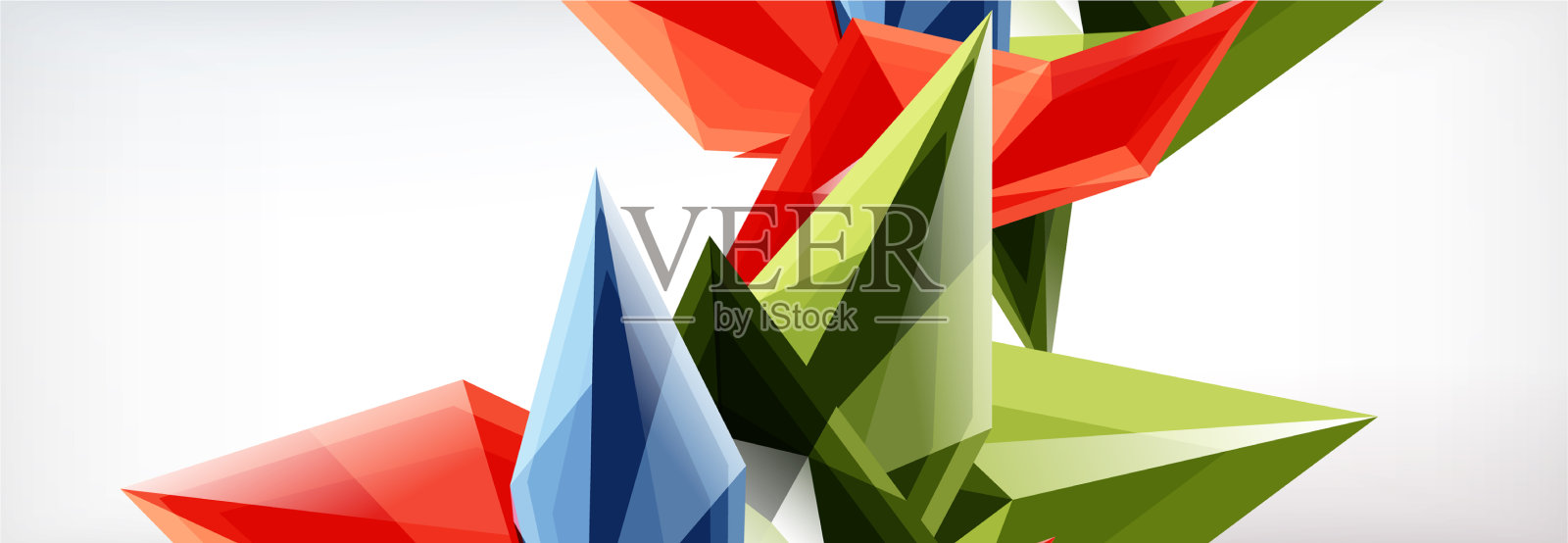 三维三角形和金字塔抽象插画图片素材