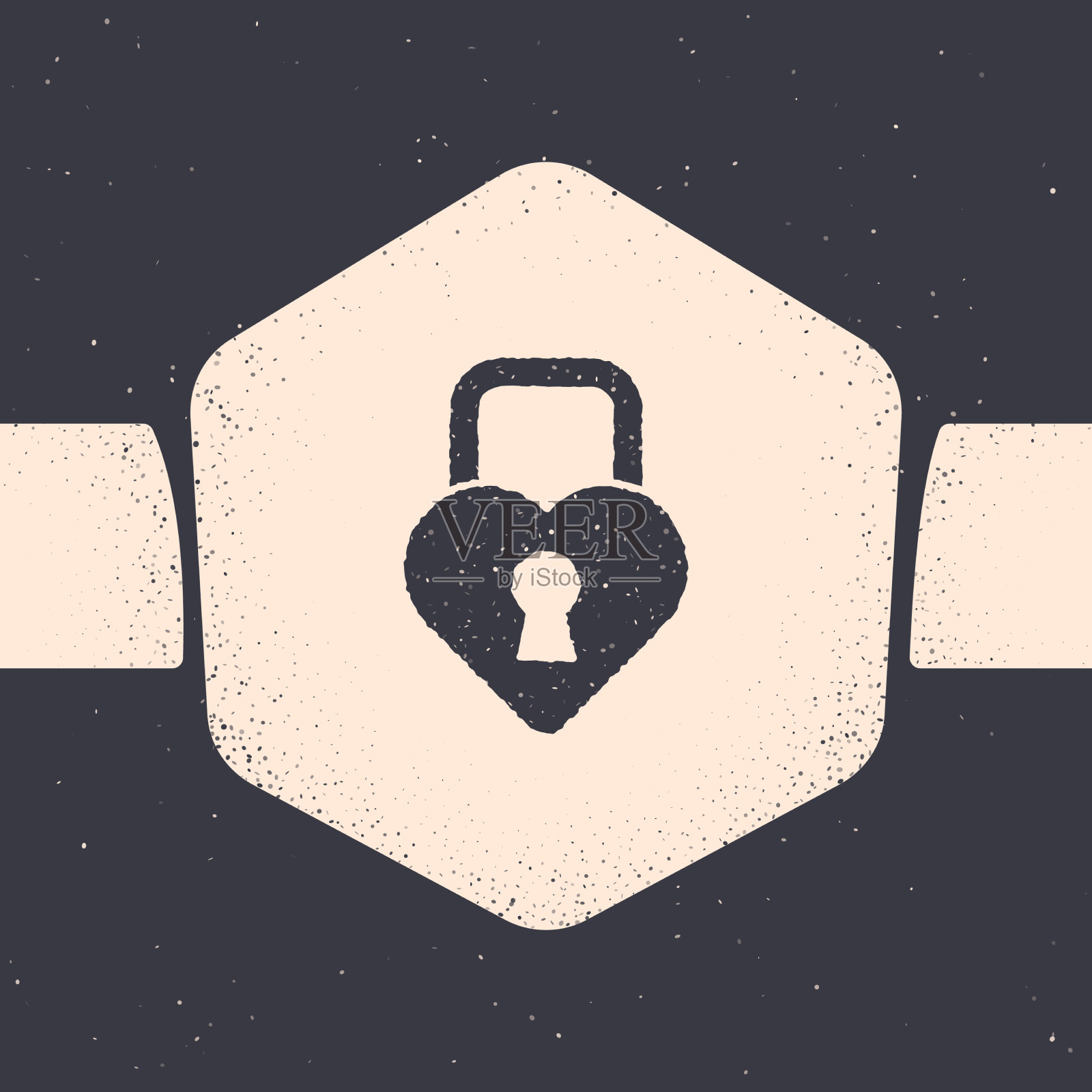 心形的垃圾城堡插画图片素材