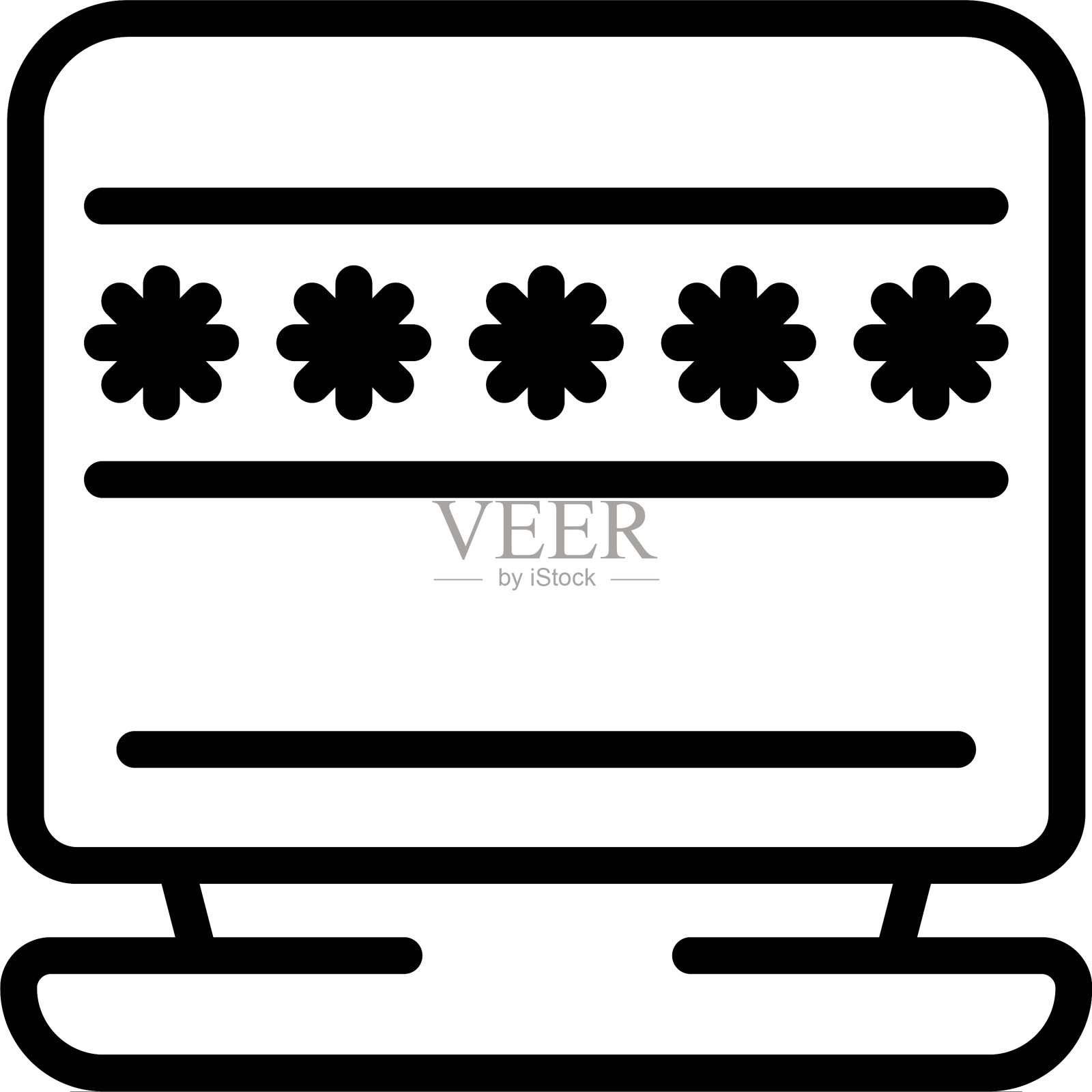 自定义密码图标轮廓样式图标素材