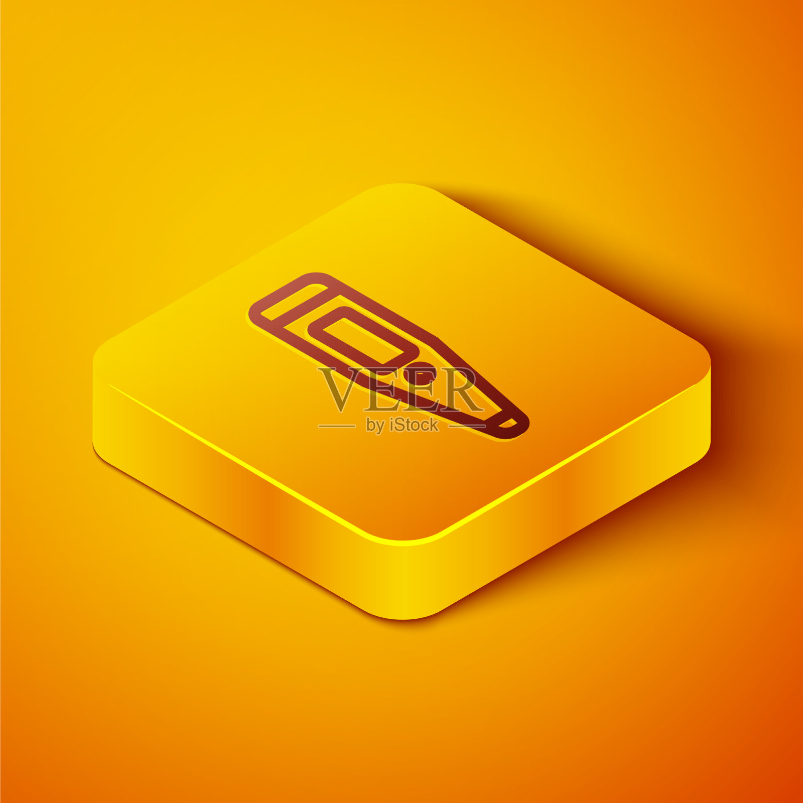 等距线医用数字温度计图标素材